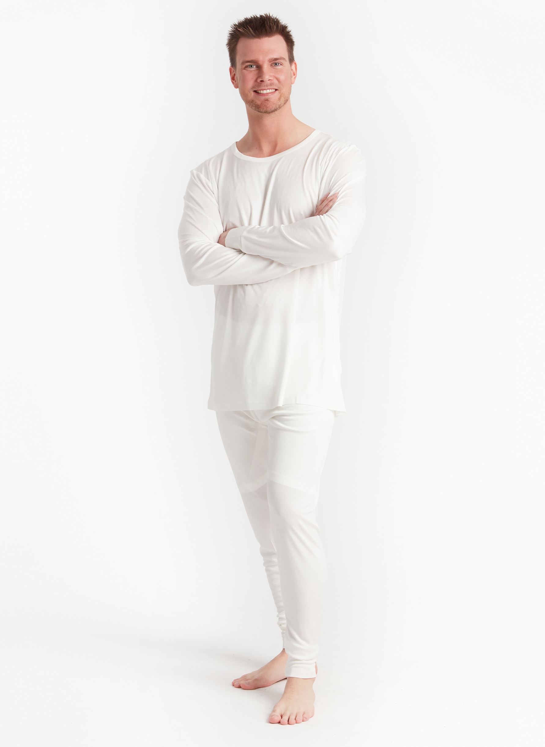 Men's Silk Long Johns, BlackSilketrikå, standard, 100g/m2,32,DF