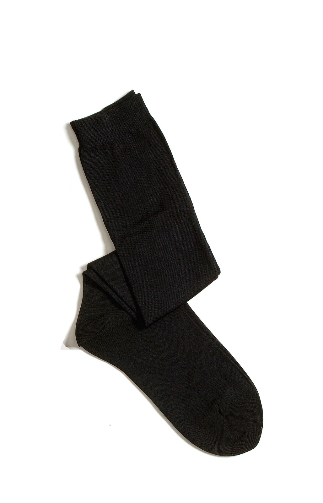 Silk Knee High Socks, Black