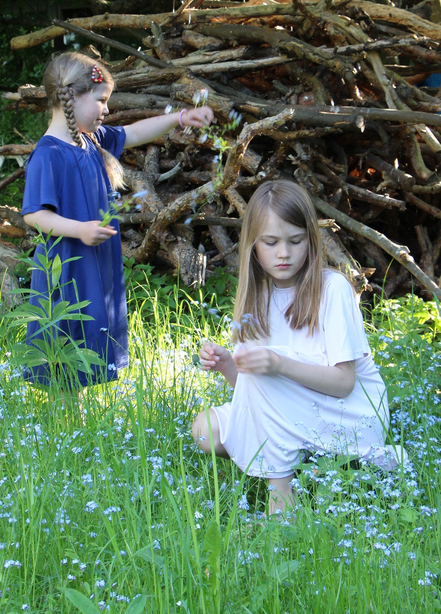 Kids silk nightdres/dress lavender