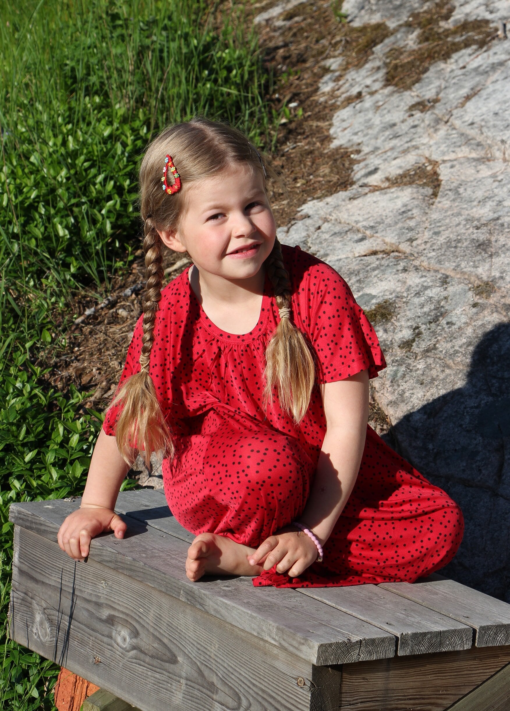 Children's Nightgown Dotted Red