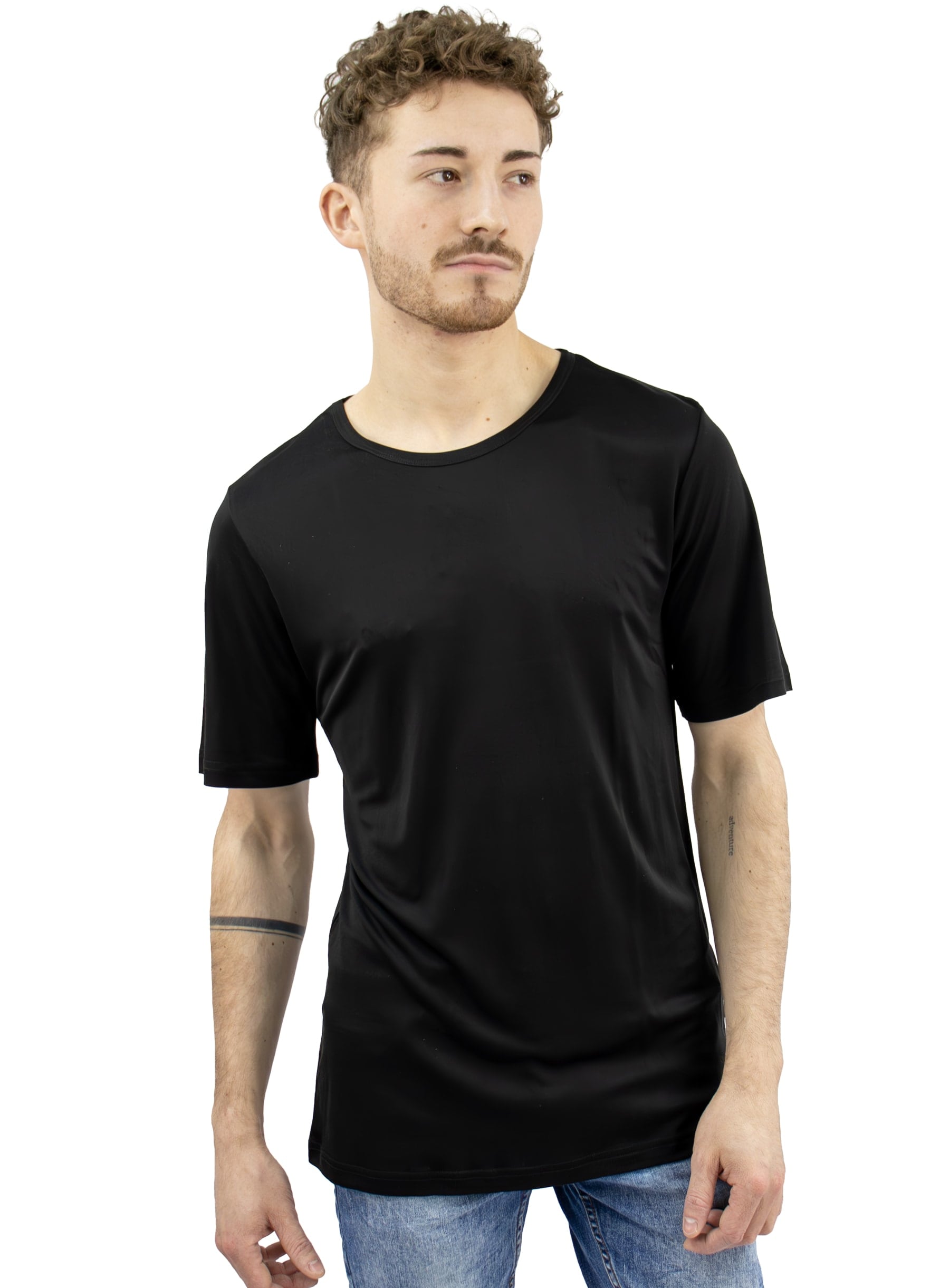 Unisex Silk T-Shirt, Black