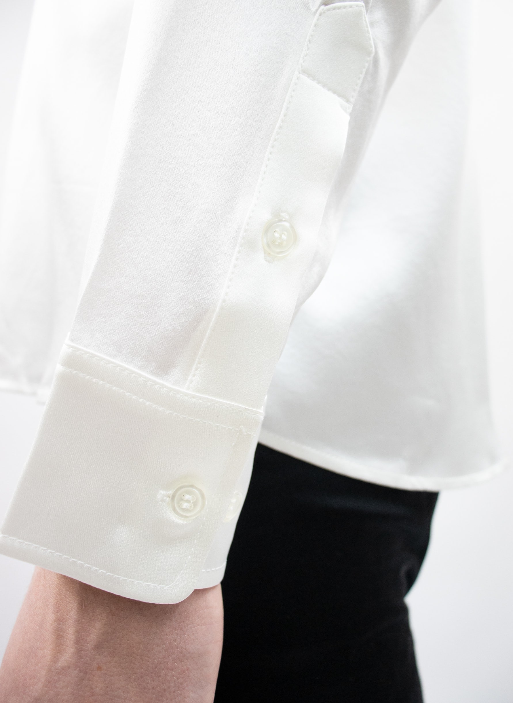 Silk Shirt Long Sleeve, White