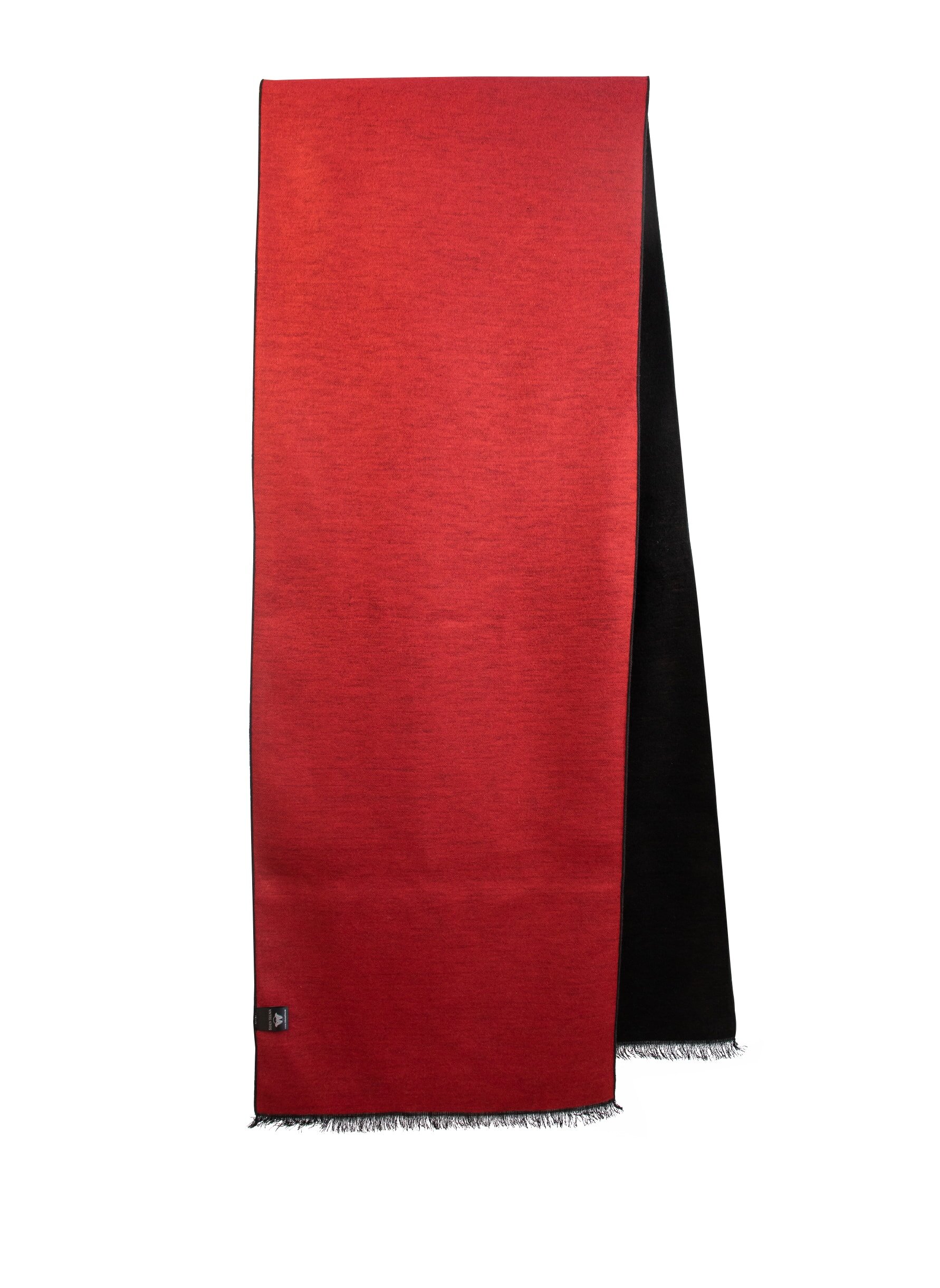 Silk scarf red black