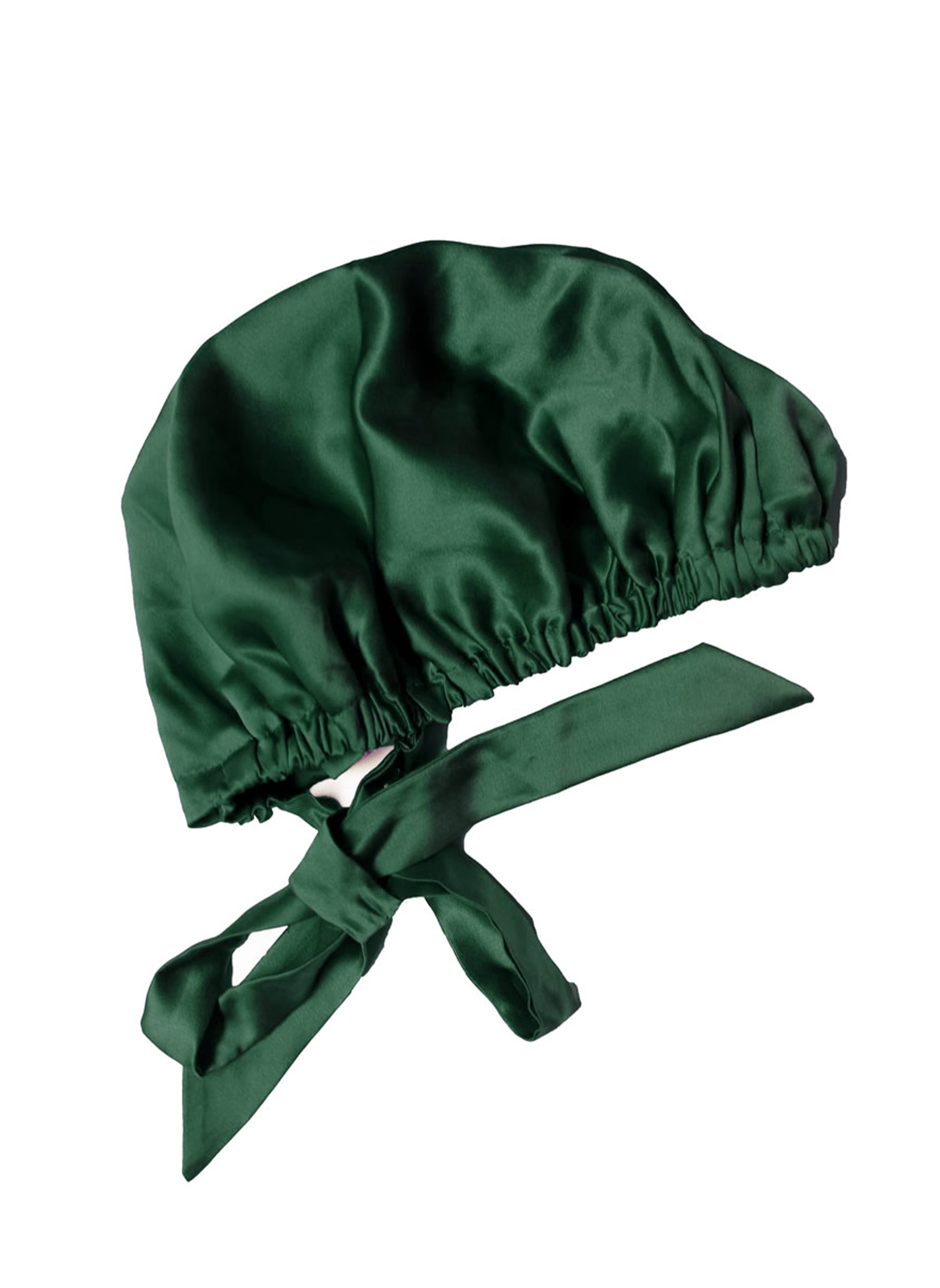 Night Bonnet Silk Satin, Forest Green