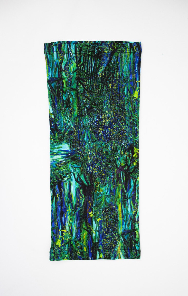 Multicollar Silk - Blue Patterned