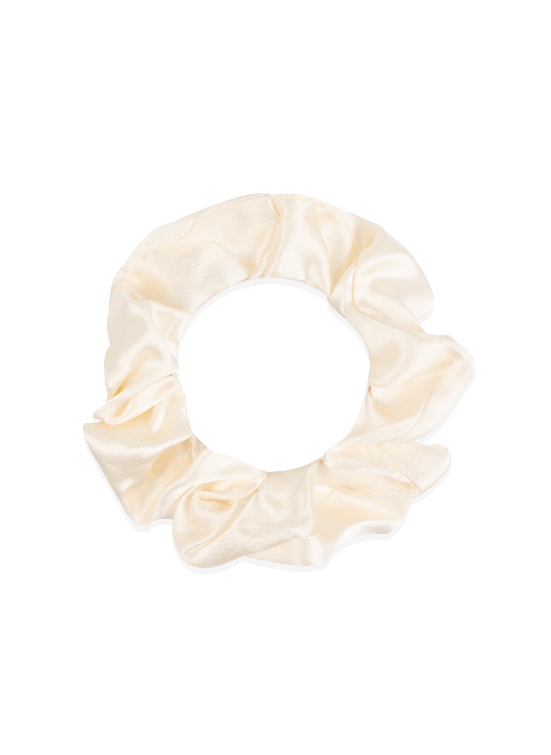 Champagne silk scrunchie