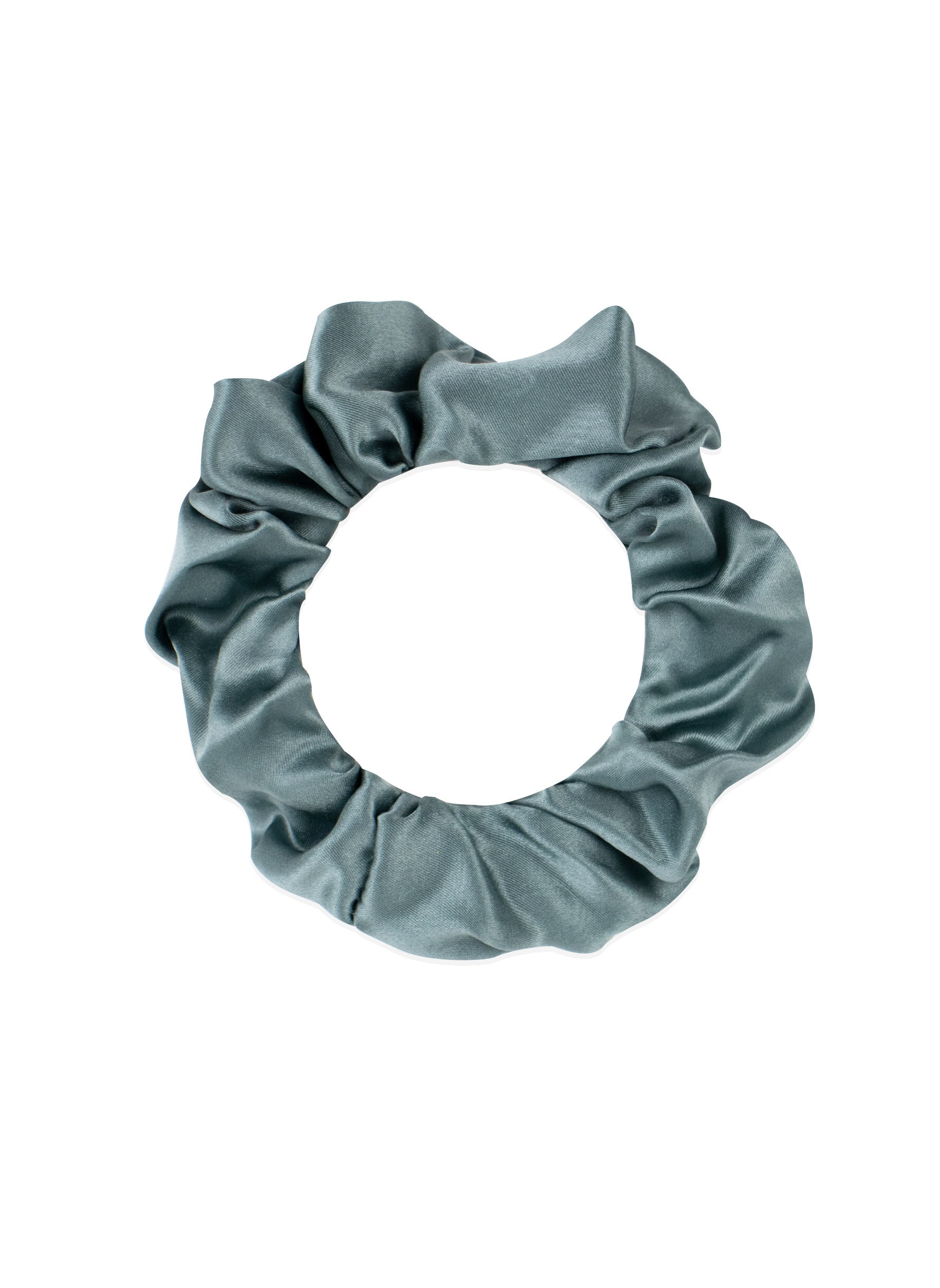 Oceanblue silk scrunchie