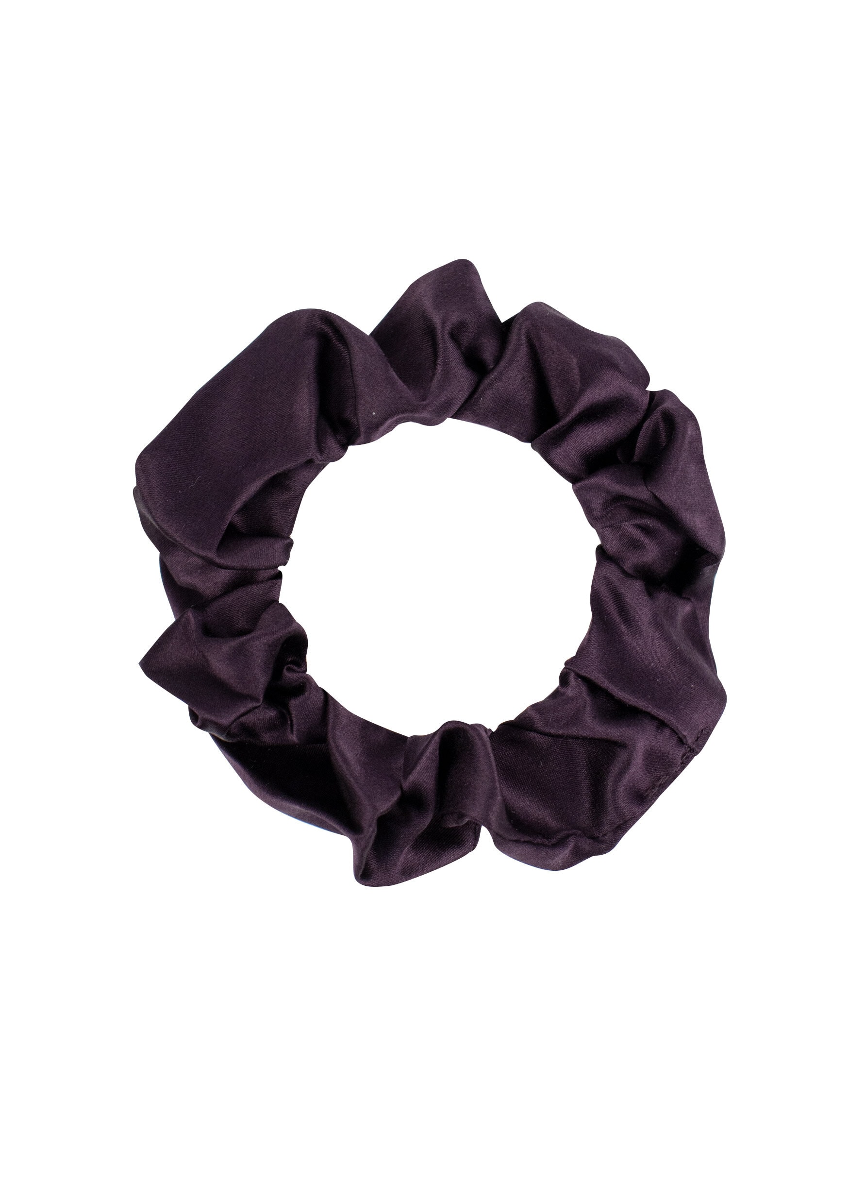 Purple silk scrunchie