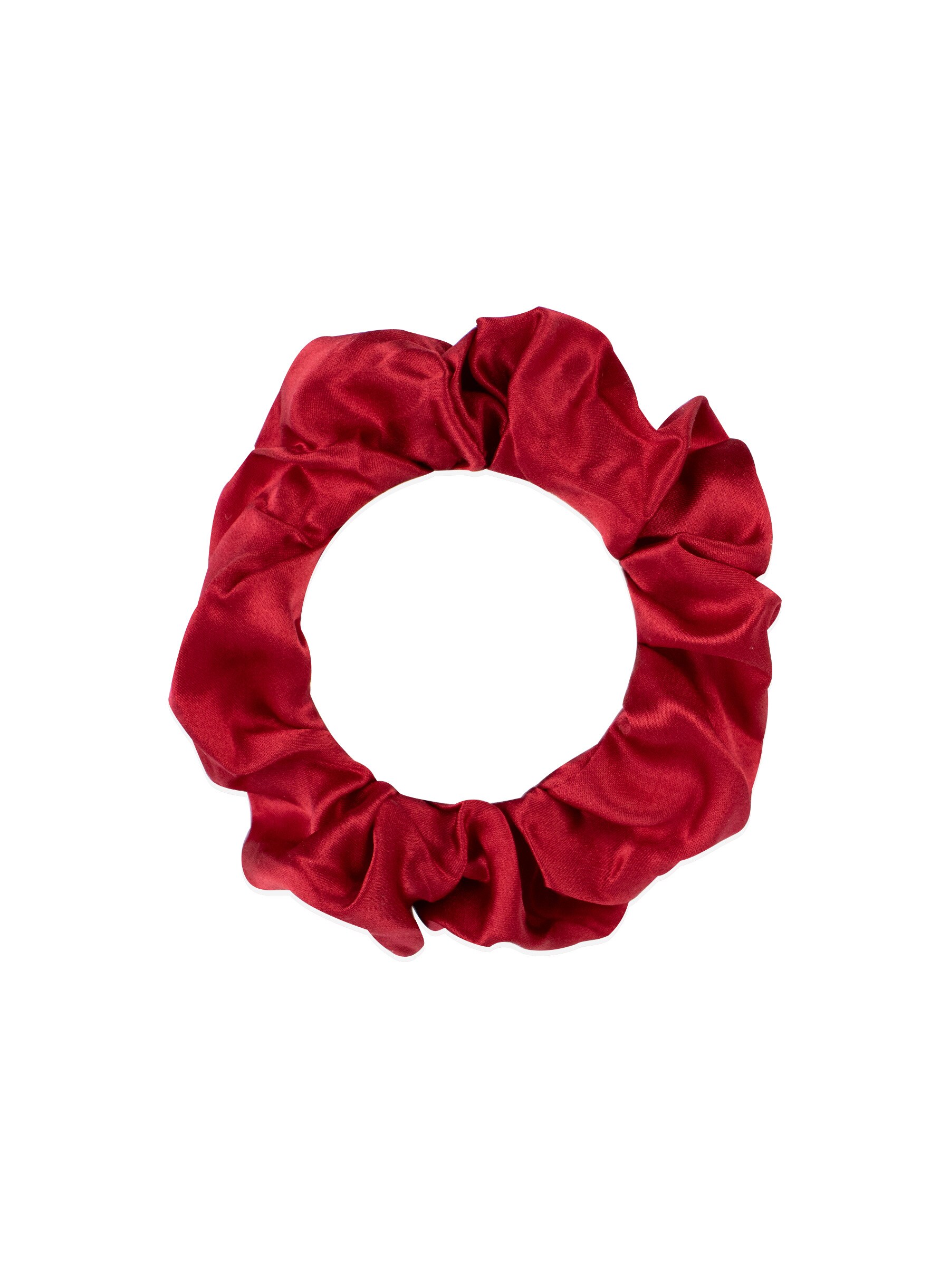 Red silk scrunchie