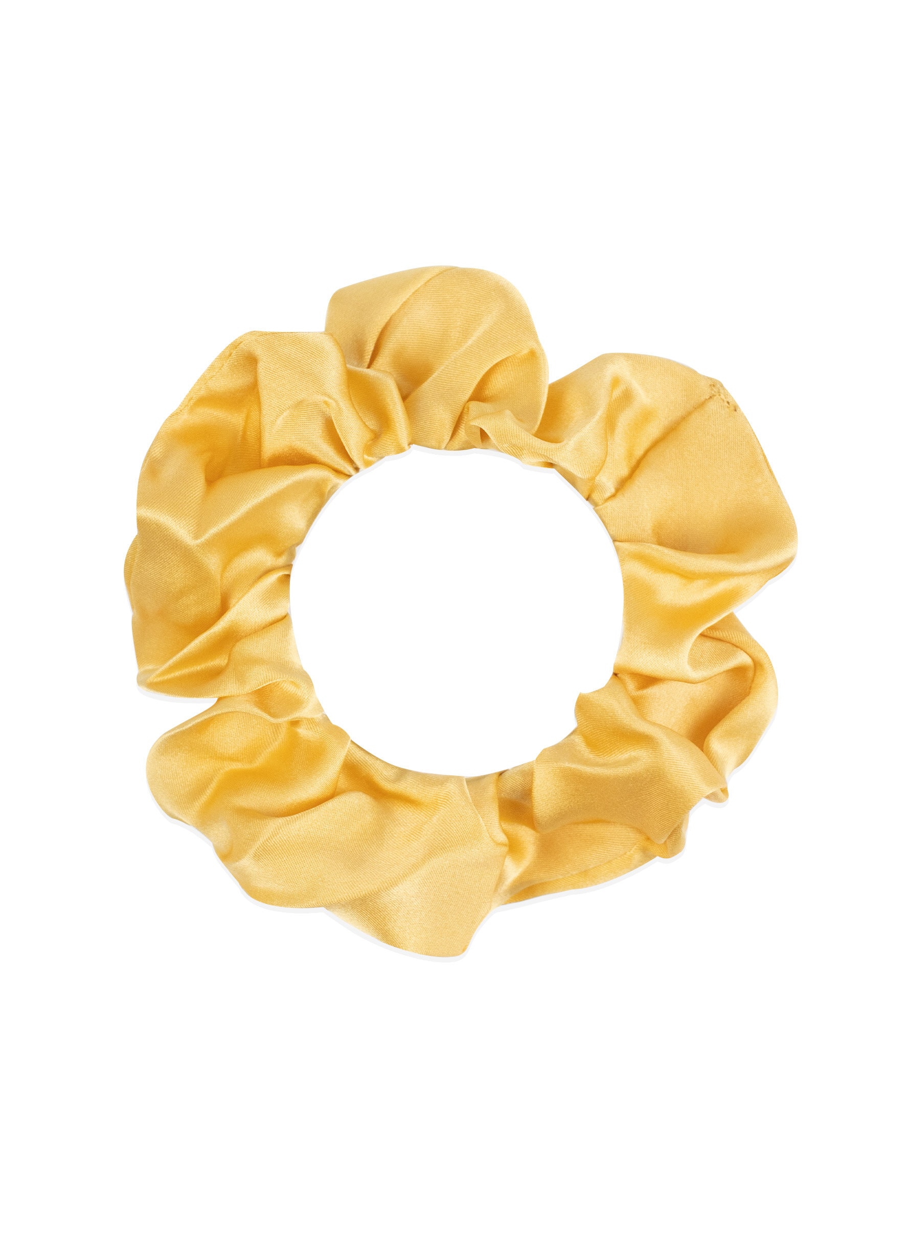 Golden silk scrunchie