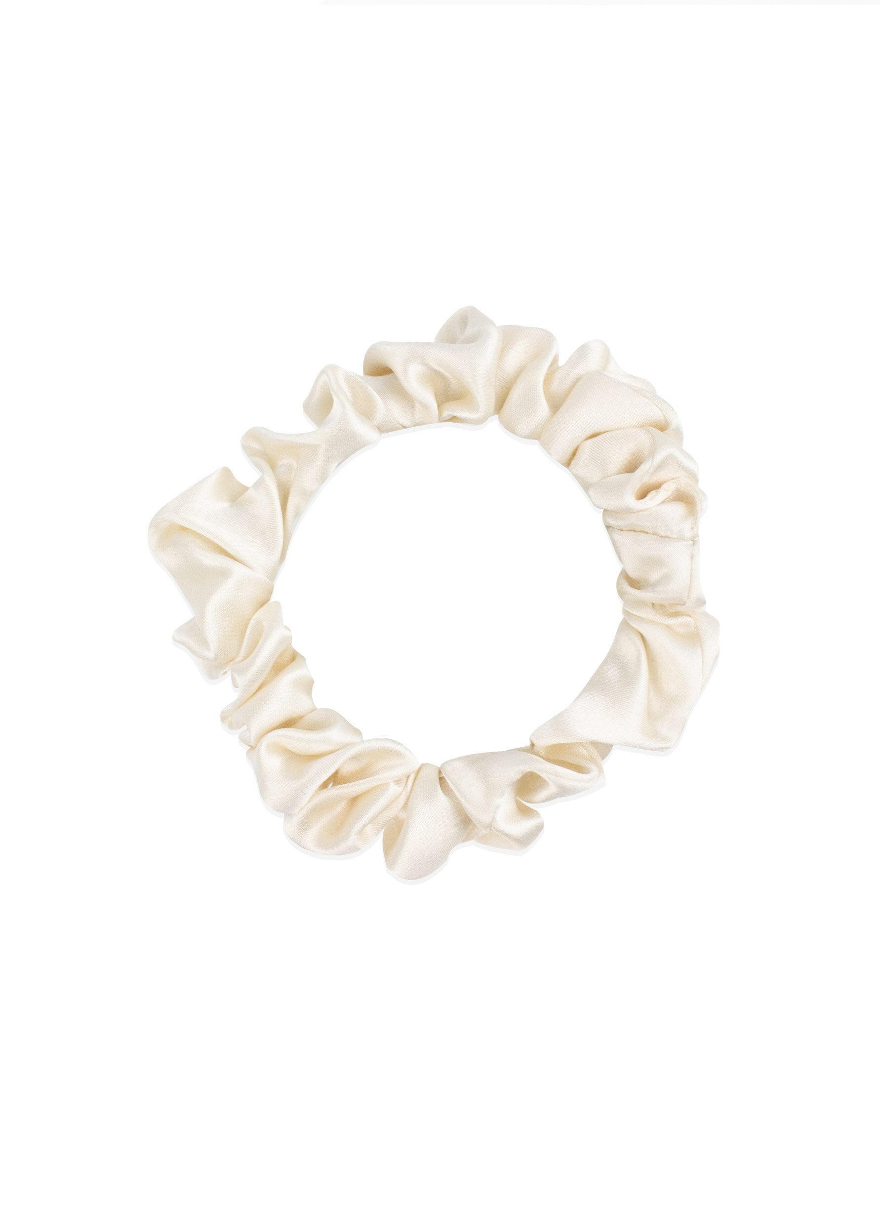 Champagne silk scrunchie