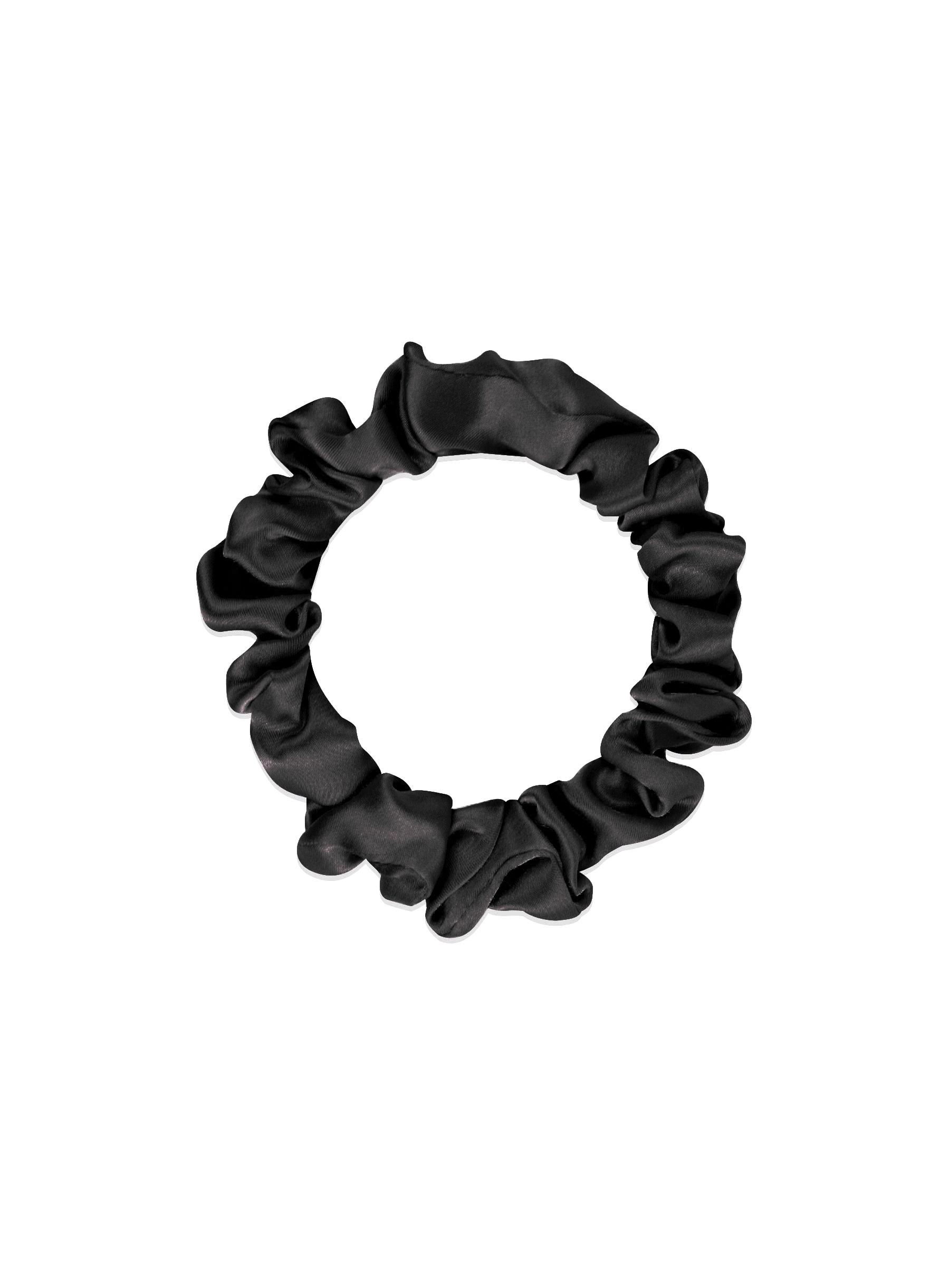 Silk scrunchie black