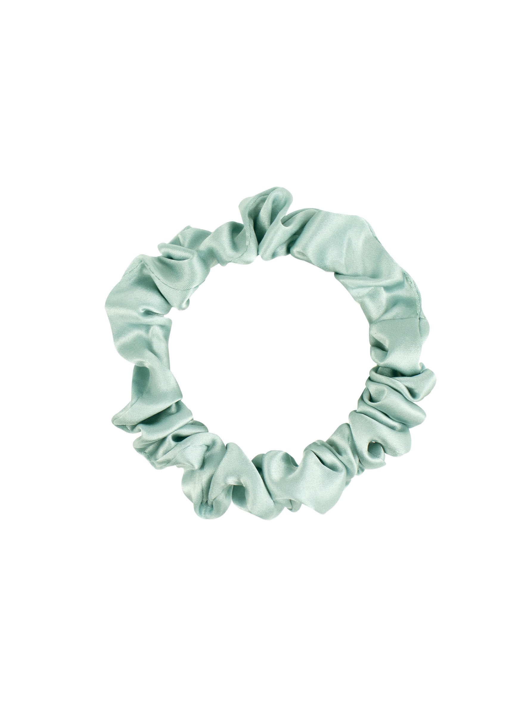 Mintgreen silk scrunchie