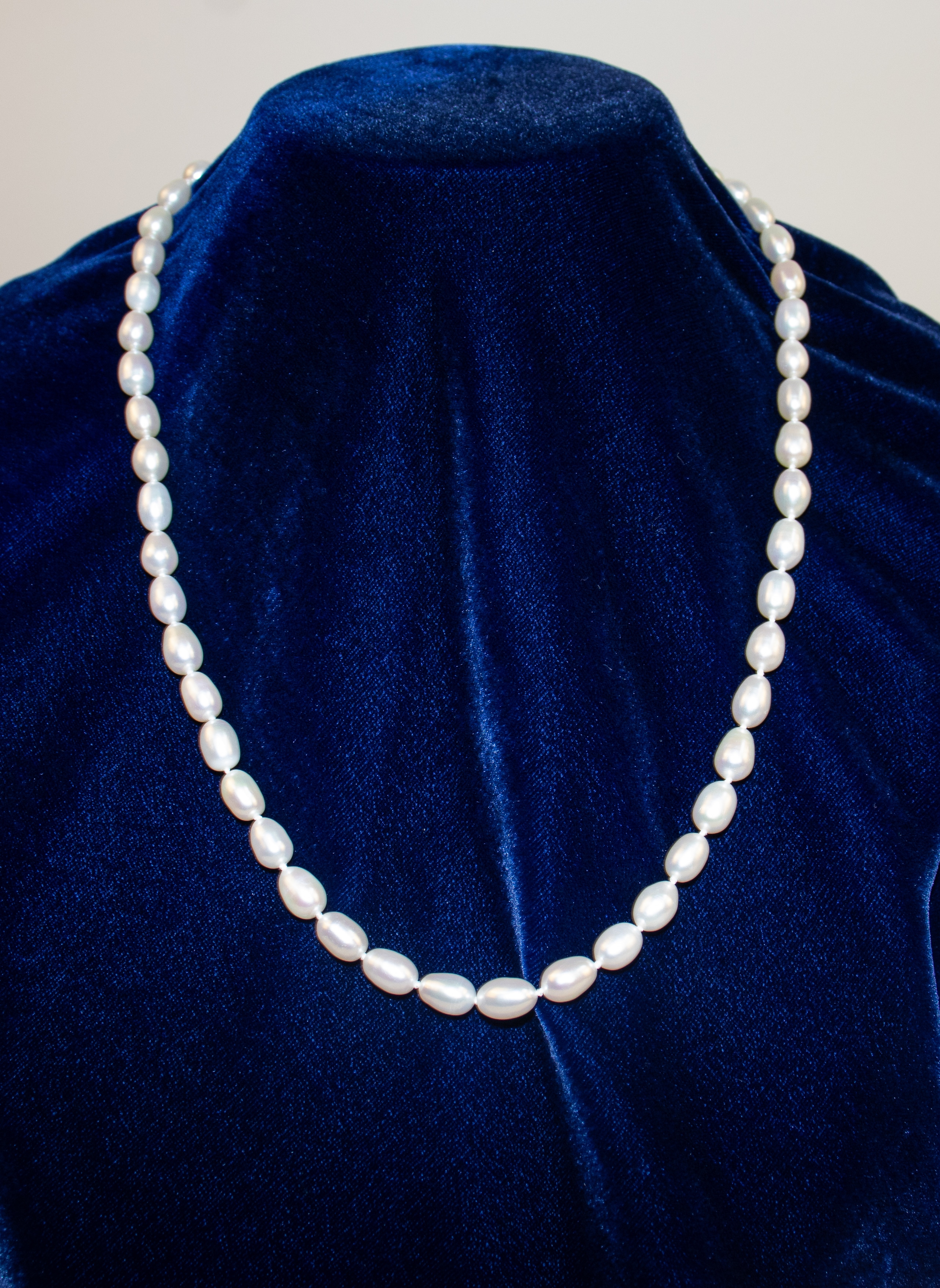 Genuine Freshwater Pearl Necklace, 55 cm, White