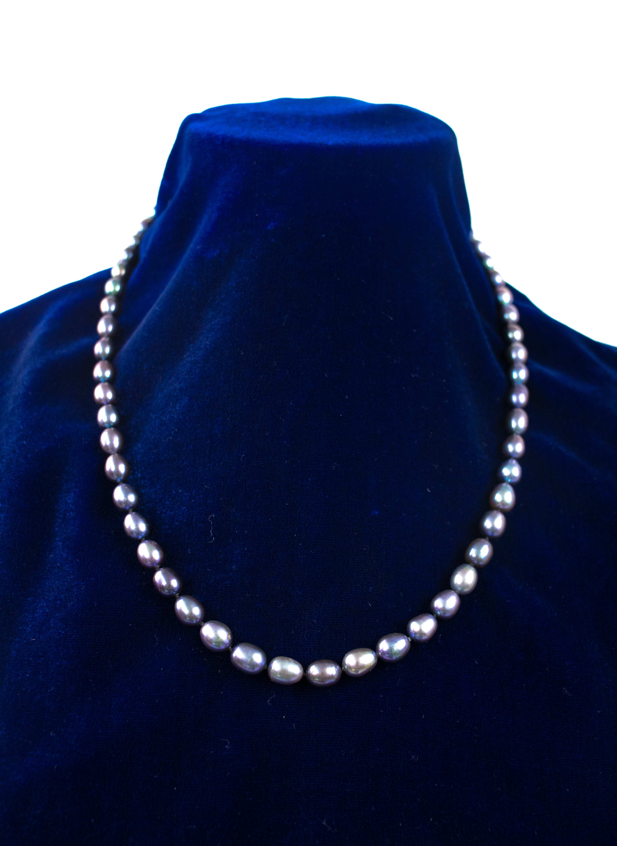 Genuine Freshwater Pearl Necklace, Peacock 55 cm