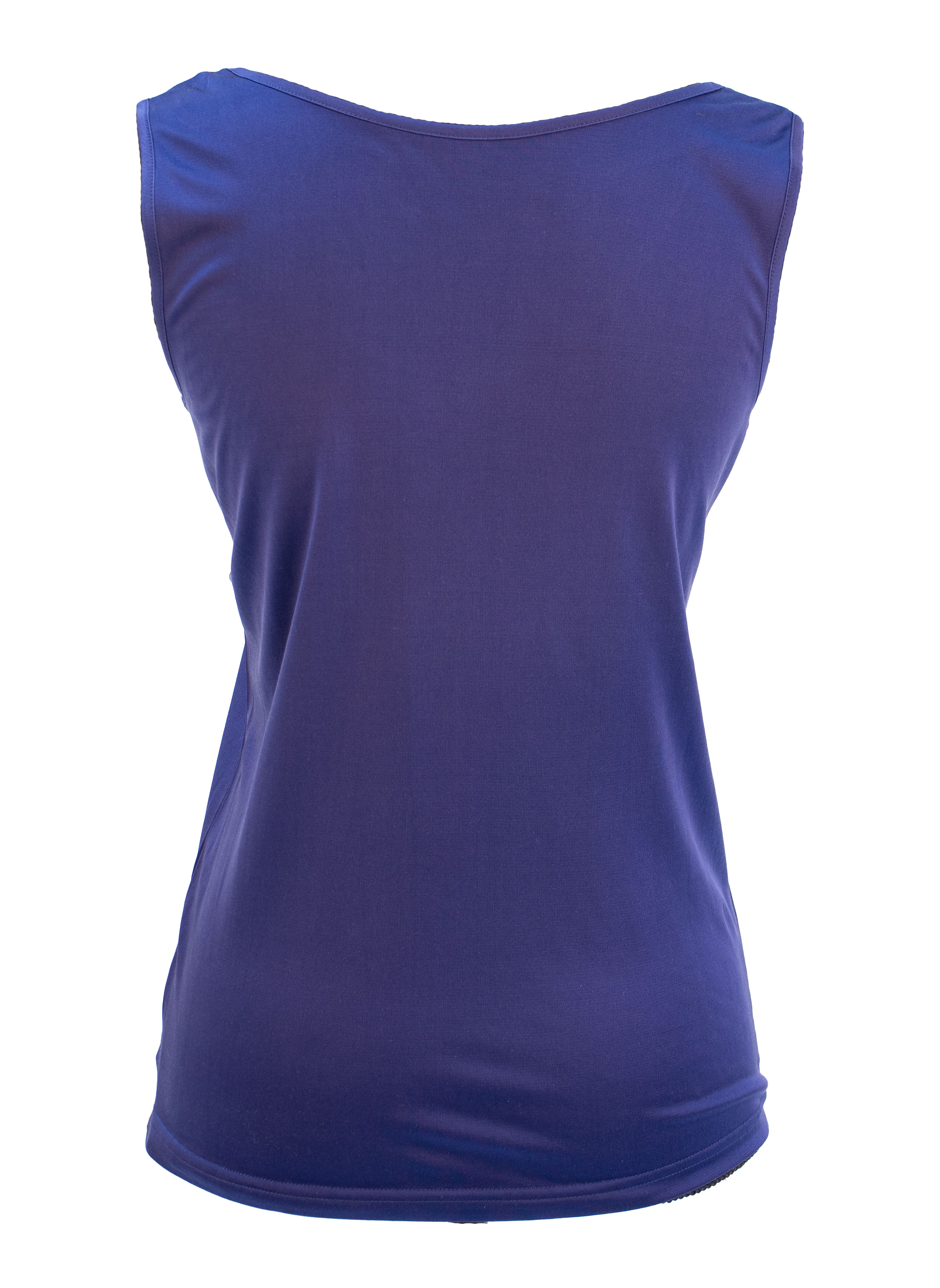Silk Tank Top, Navy Blue