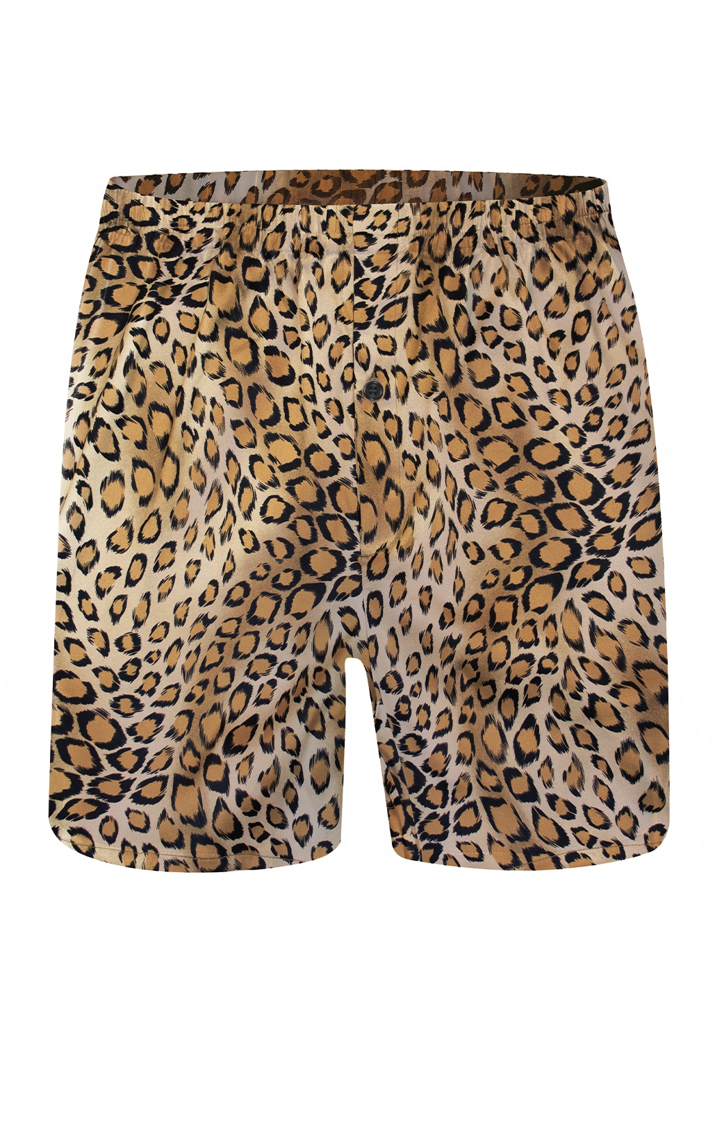 Men's silk satin leopard boxers