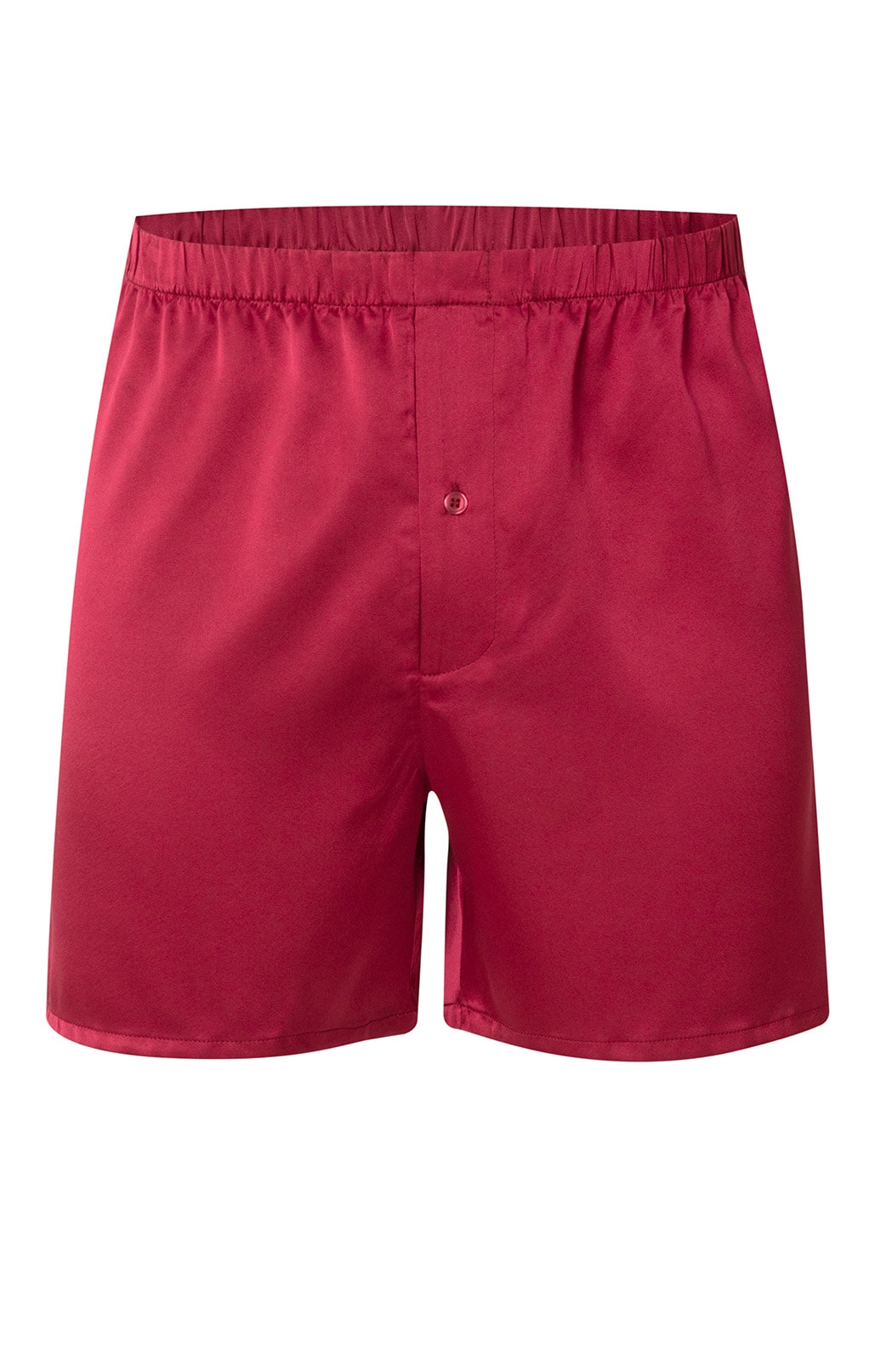 Men's silk satin red boxers