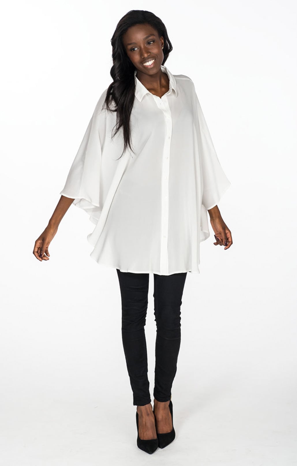 Silk blouse white