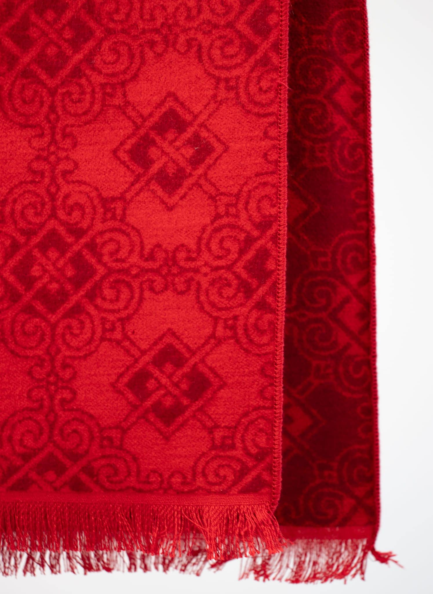 Scarf Silk Christmas Flower Red