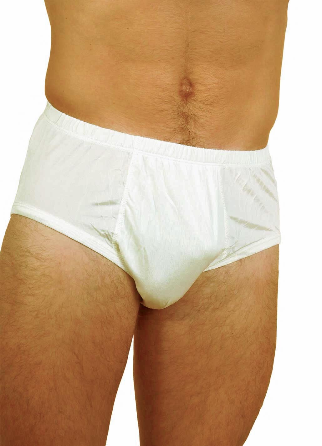 Men's Silk Underpants, White