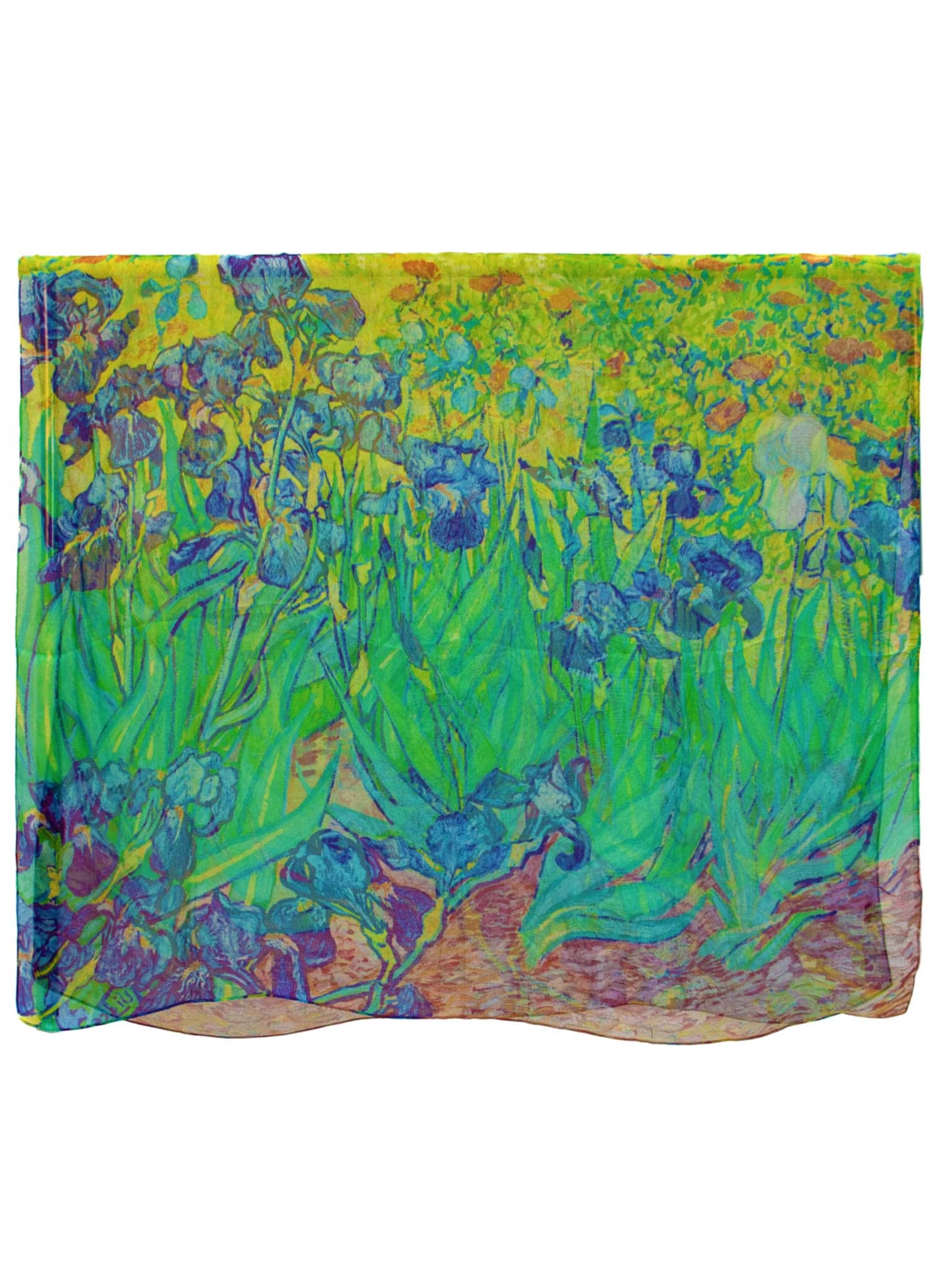 Silk shawn chiffon, green