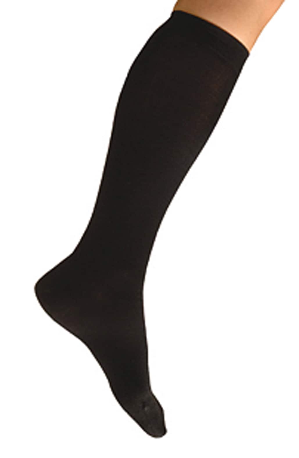 Silk Knee High Socks, Black