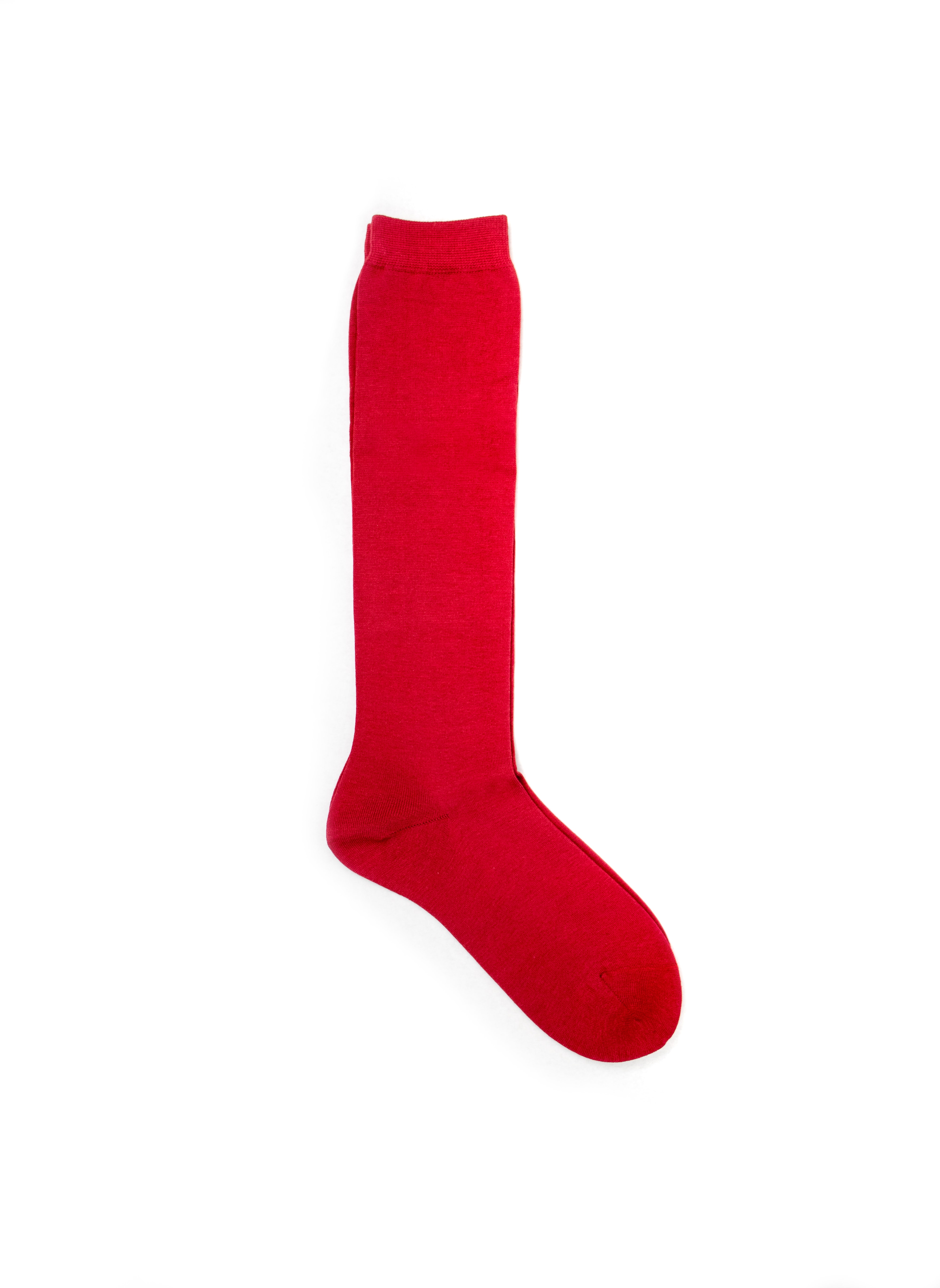 Silk Knee High Socks, Red