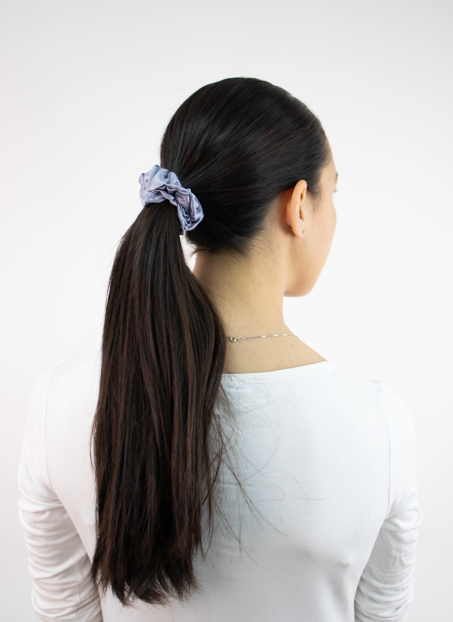 Silk Scrunchie, Grey