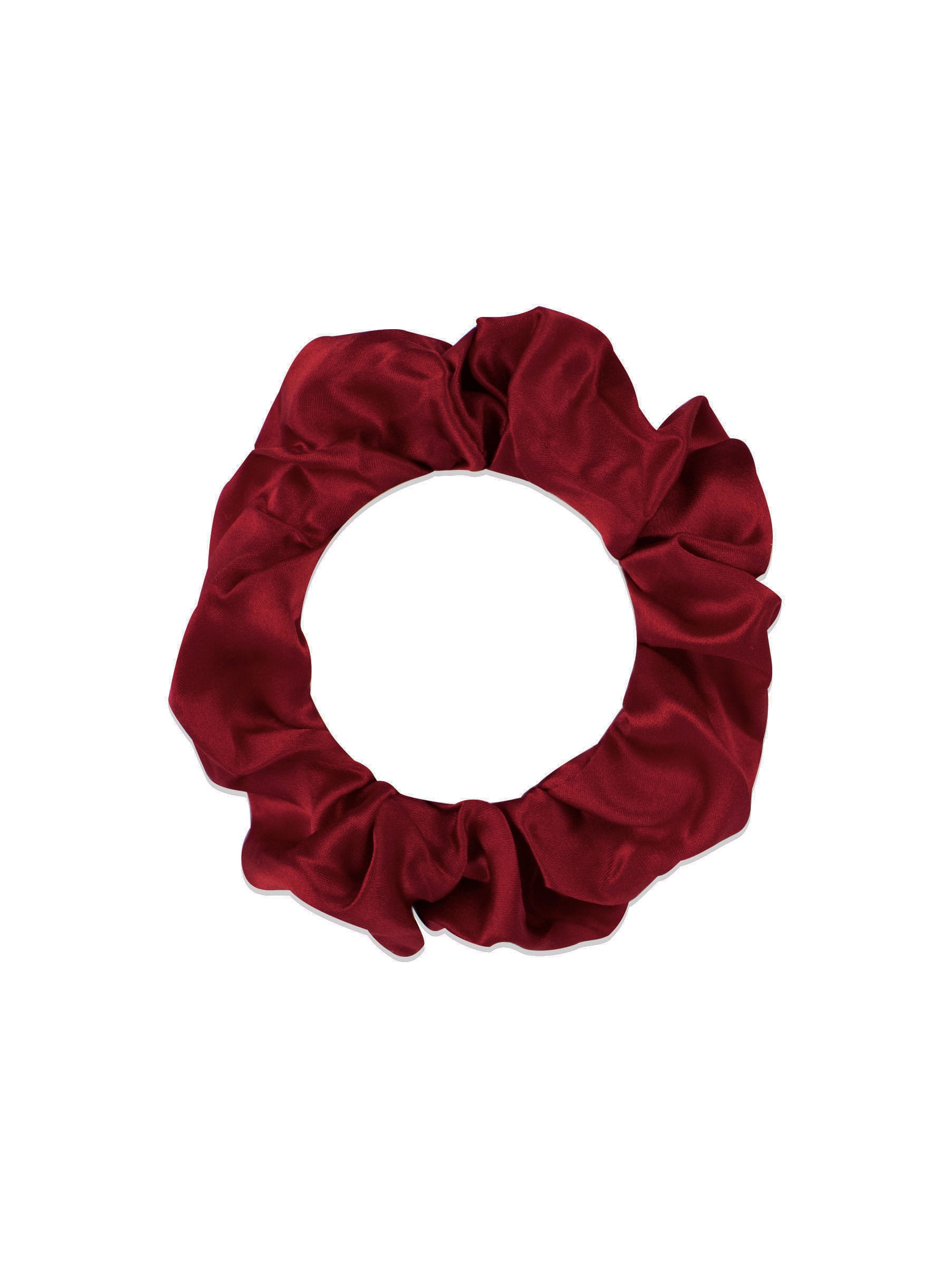 Silk Scrunchie, Wine Red