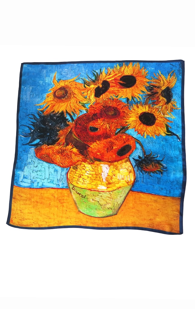 Silk Scarf Sunflowers Van Gogh
