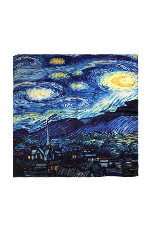 Silk scarf van gogh starry sky