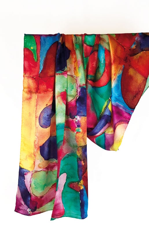 Silk scarf aquarelle