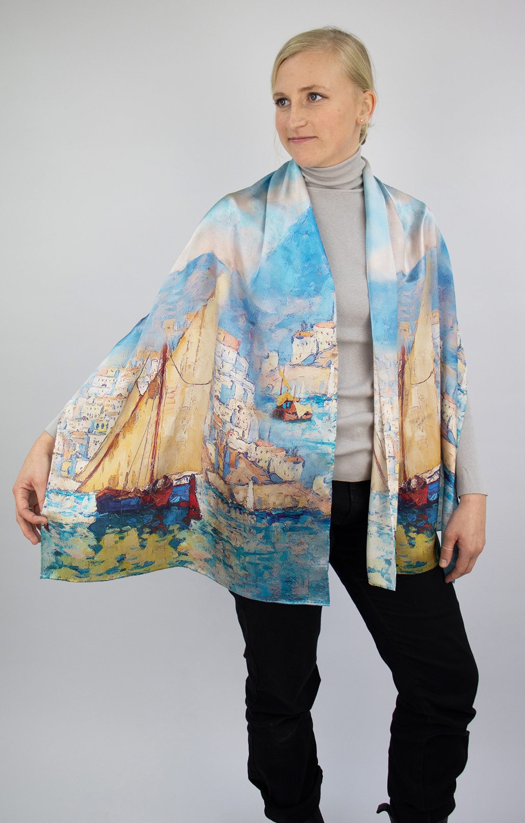 Silk shawl print art