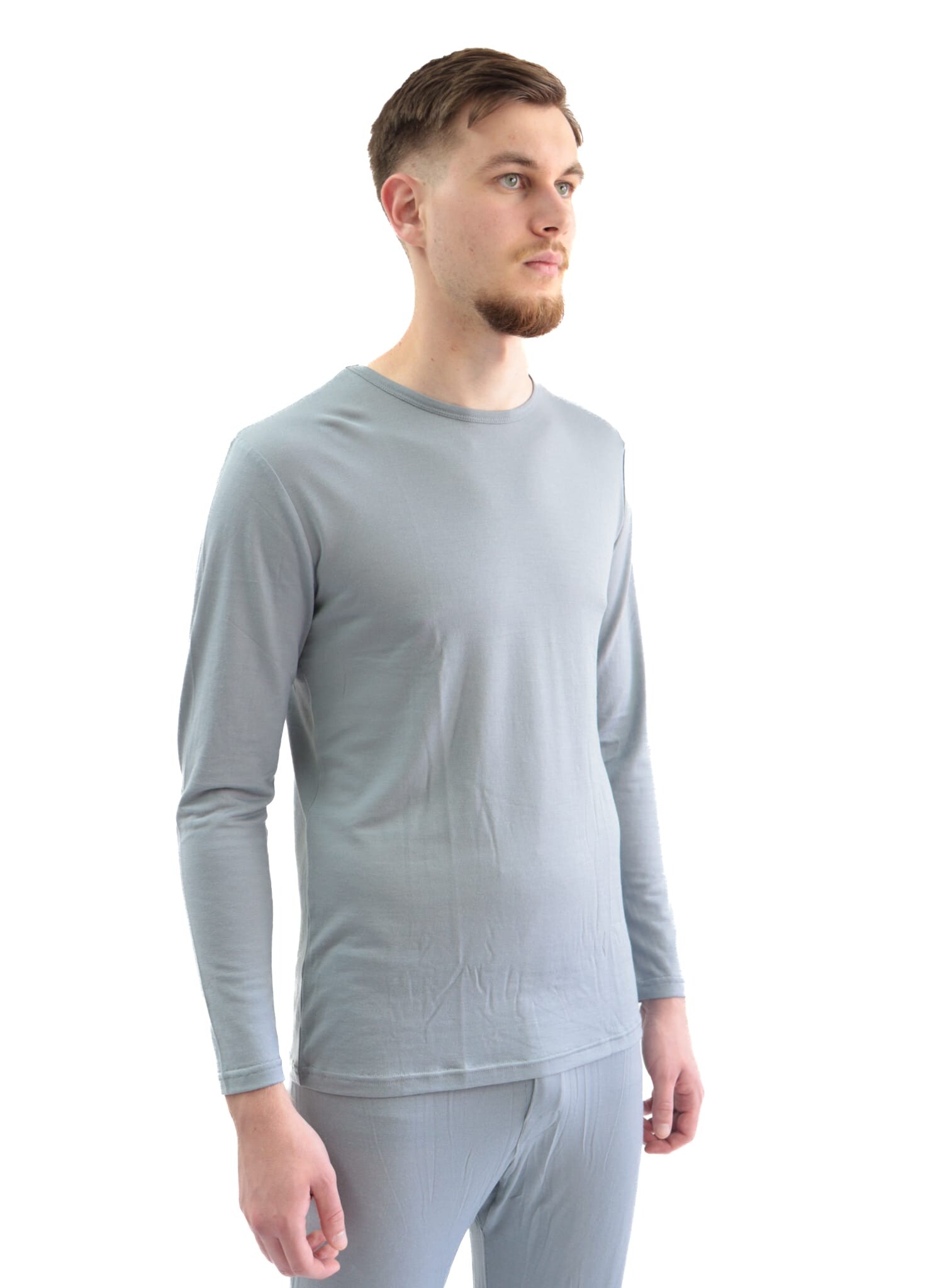 Long Sleeve Top Woolsilk,Grey