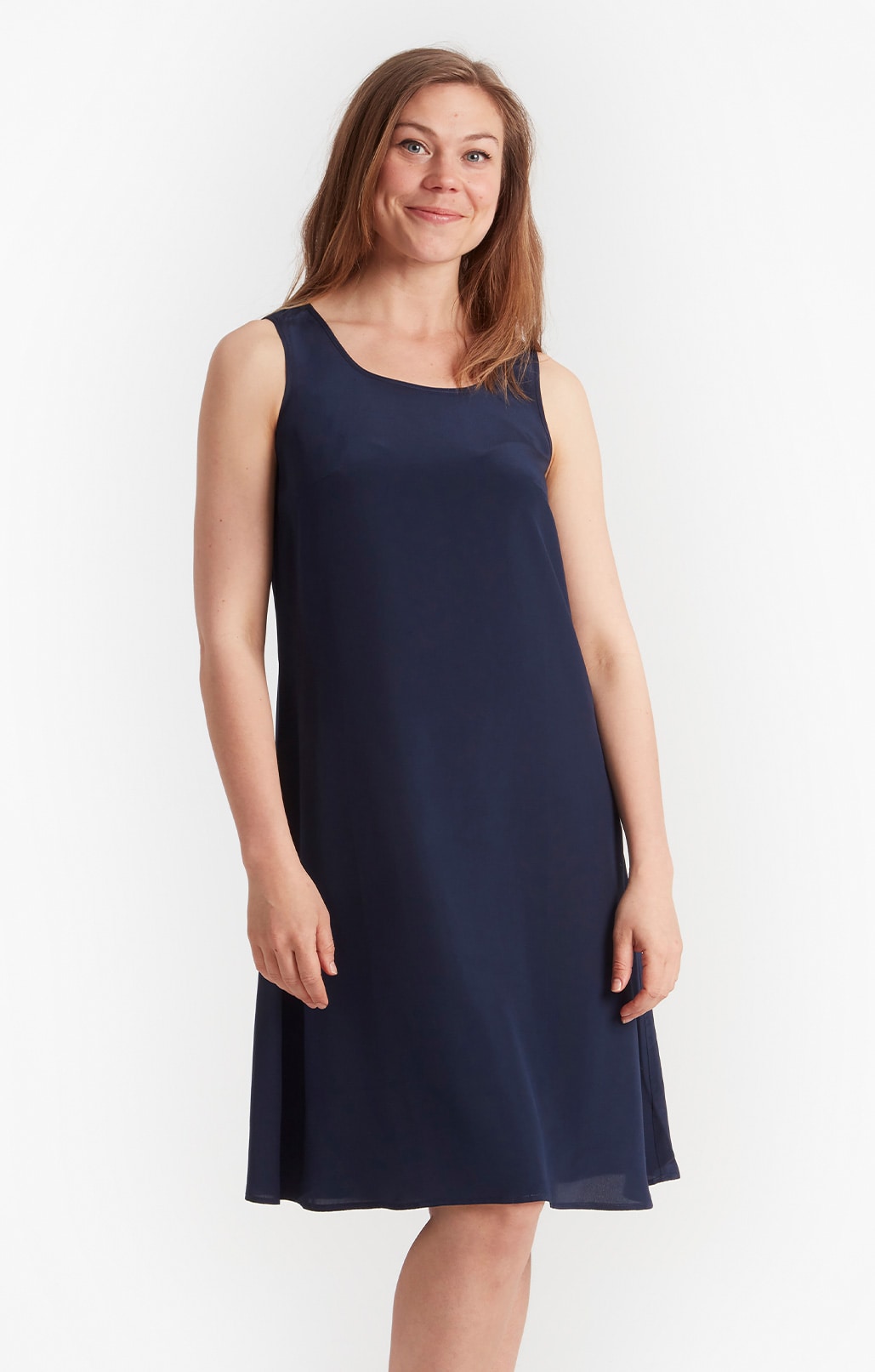 Silkdress navyblue