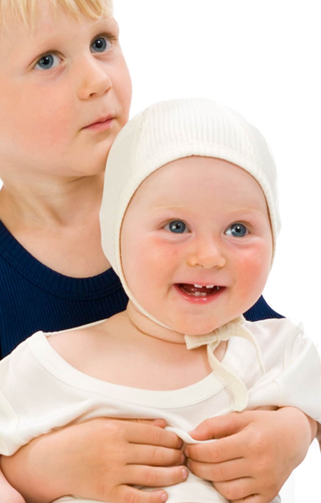 Silk Baby Hat, White