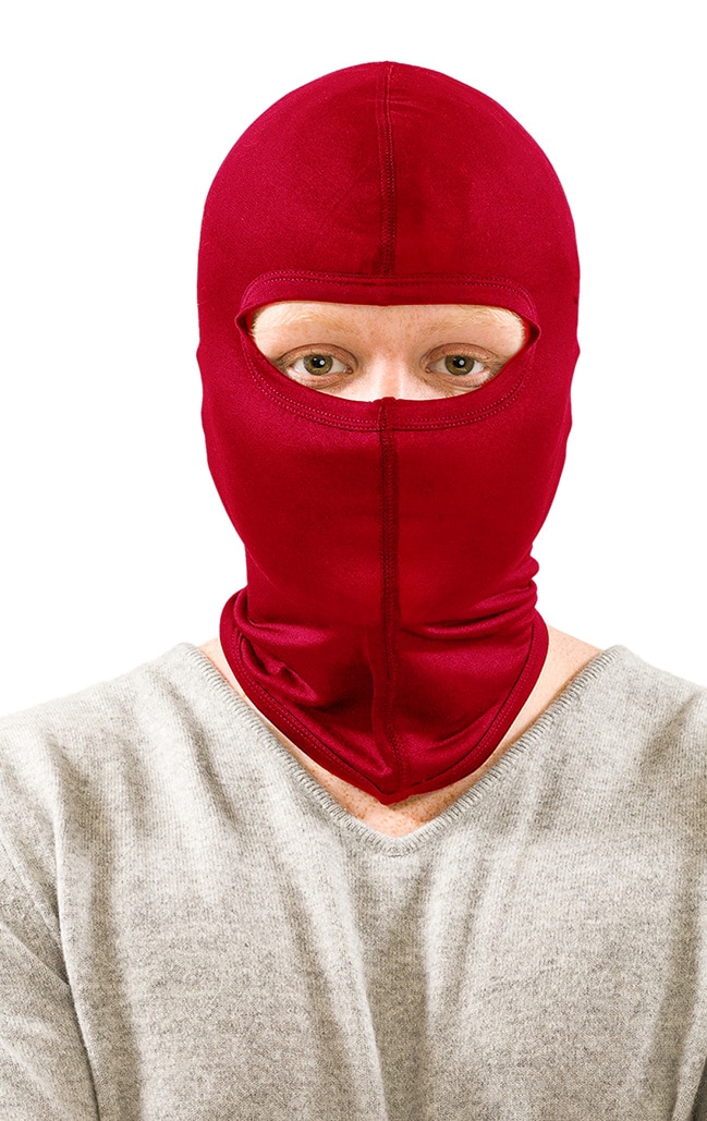 Silk balaclava red