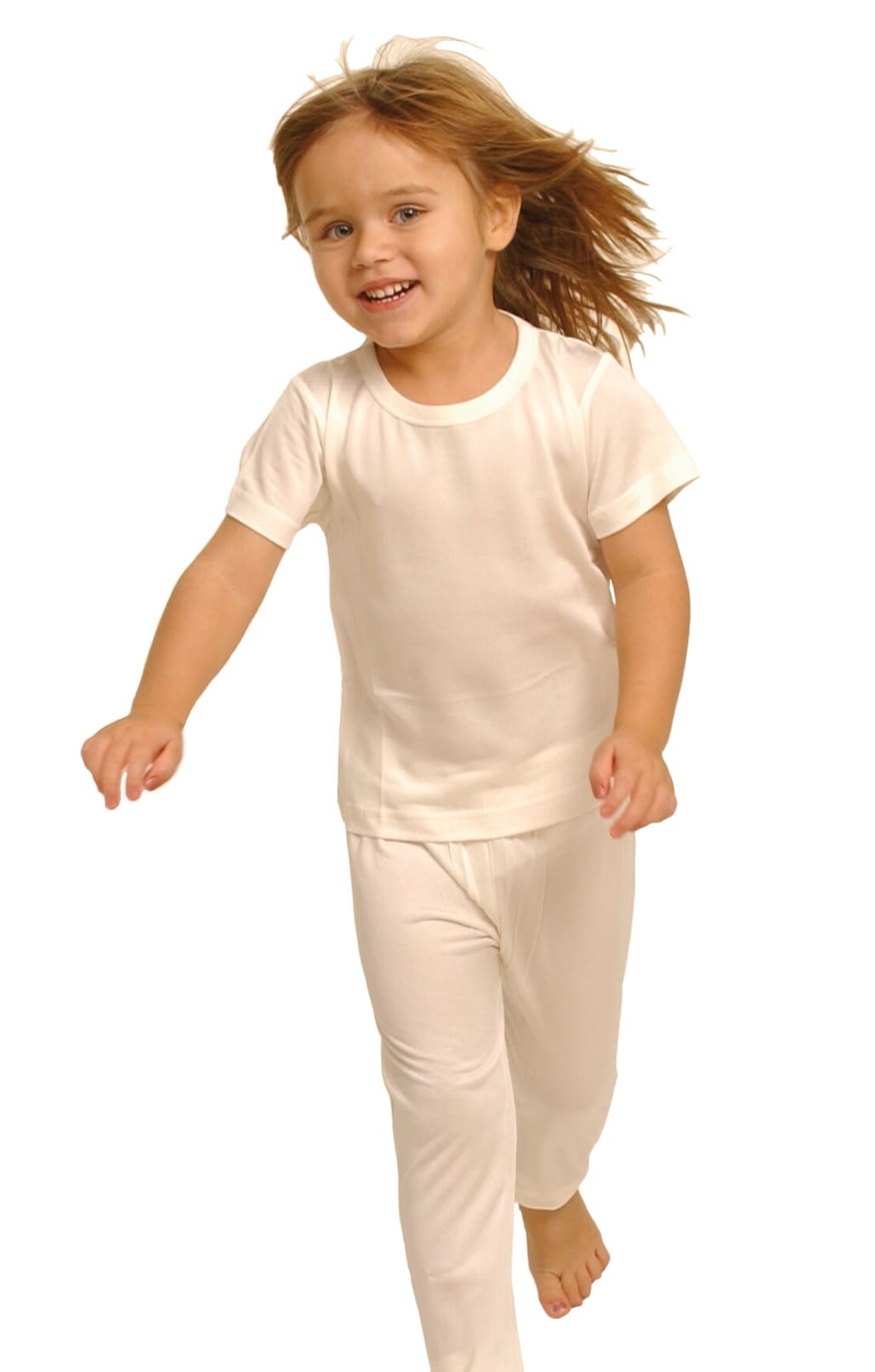 Kids silk t-shirt white
