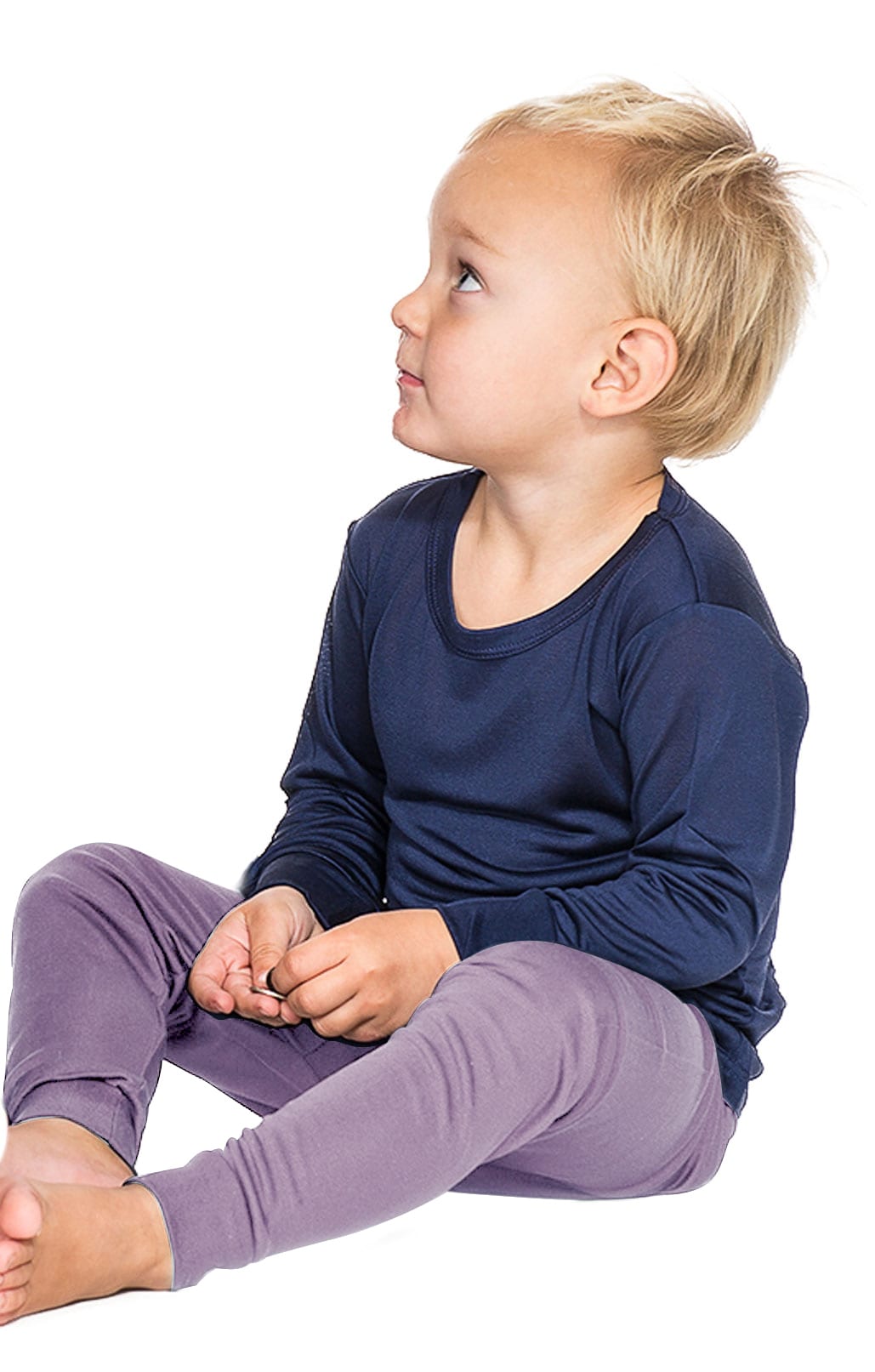 Kids silk long johns dusk