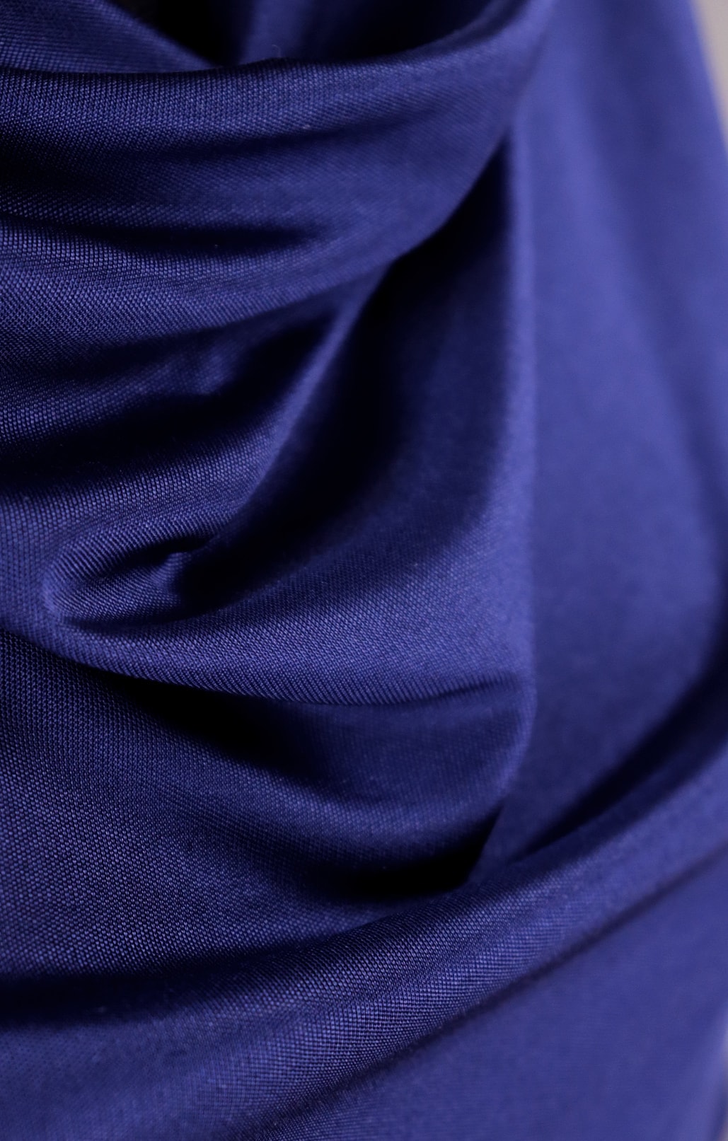 Draped Silk Top, Navy Blue