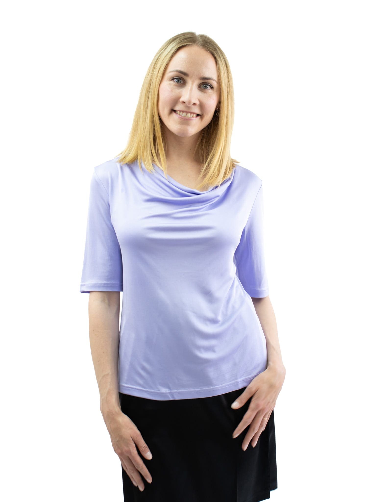 Draped silk Topp Lavender
