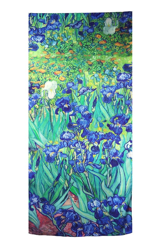 Silk Scarf Iris Van Gogh