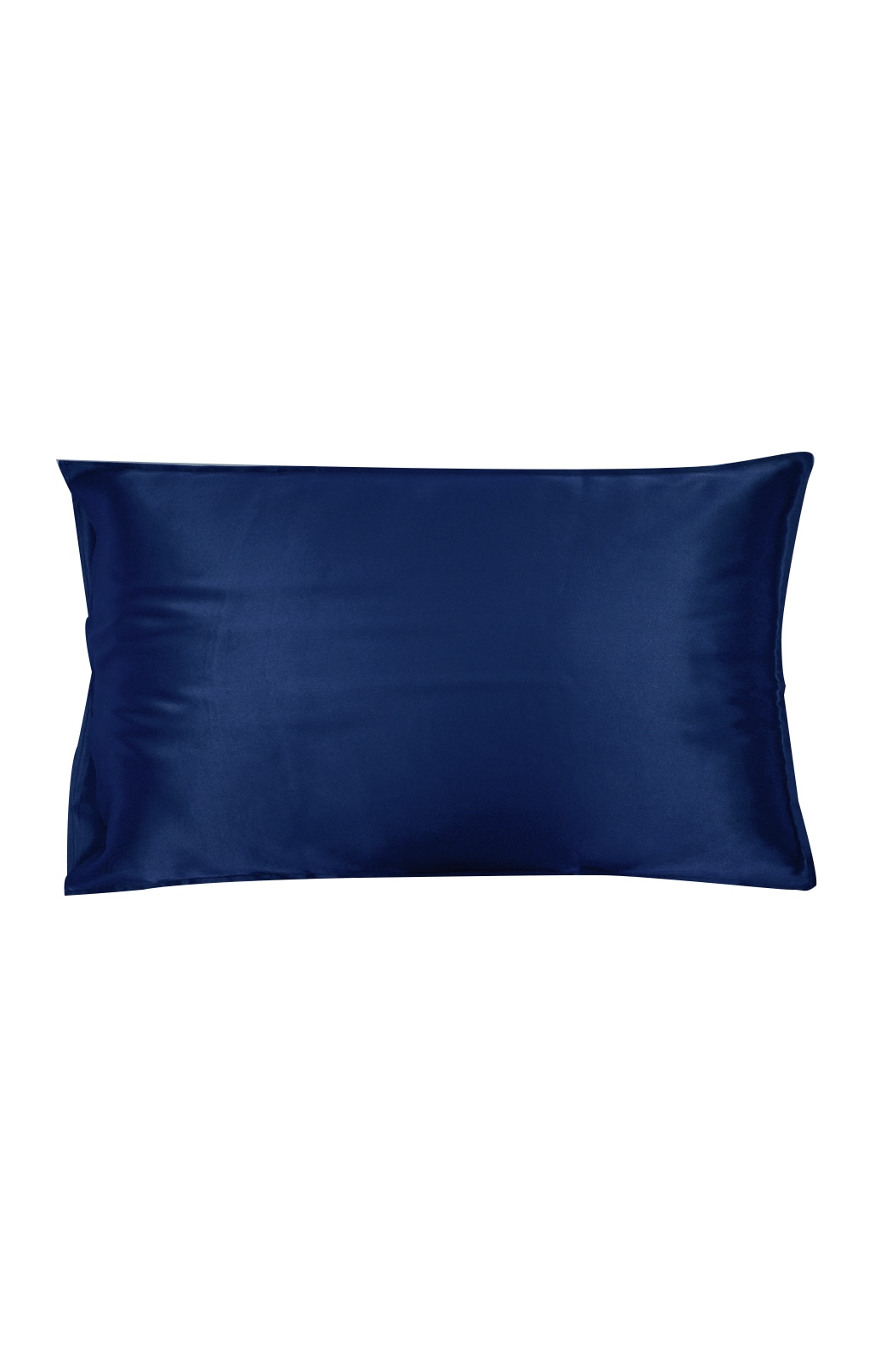 Silk pillowcase, king size, navy blue