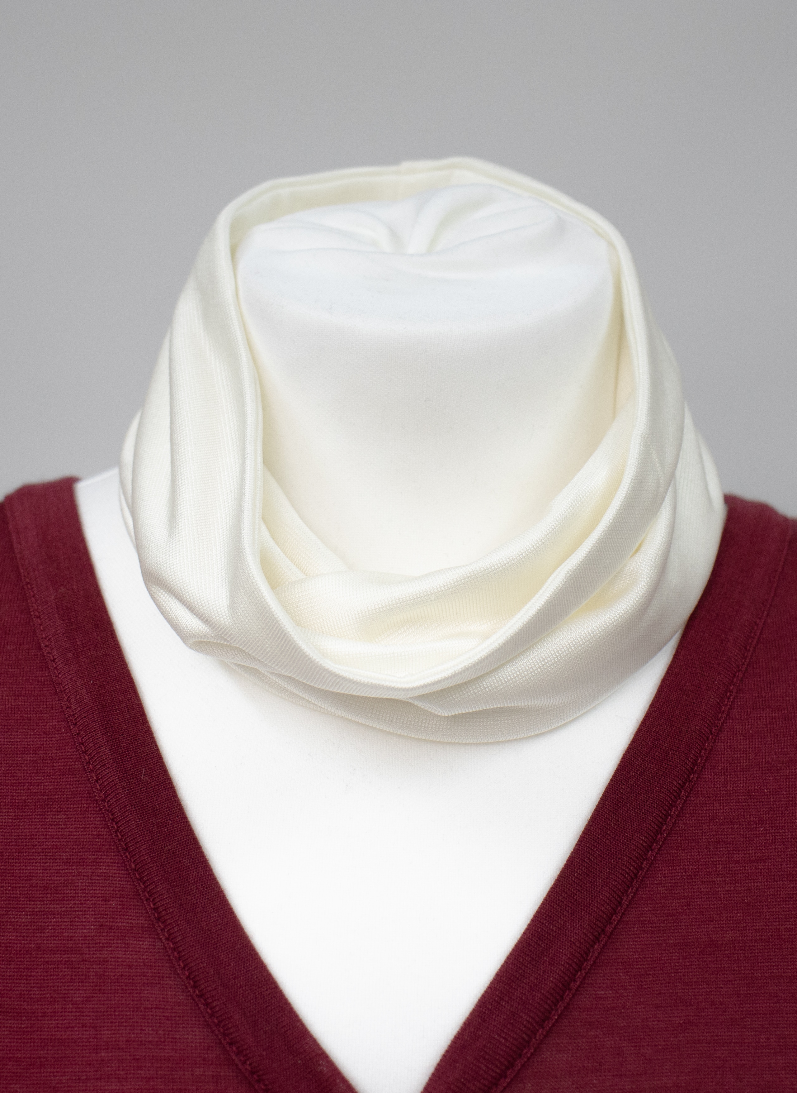 Silk Neck Warmer, white