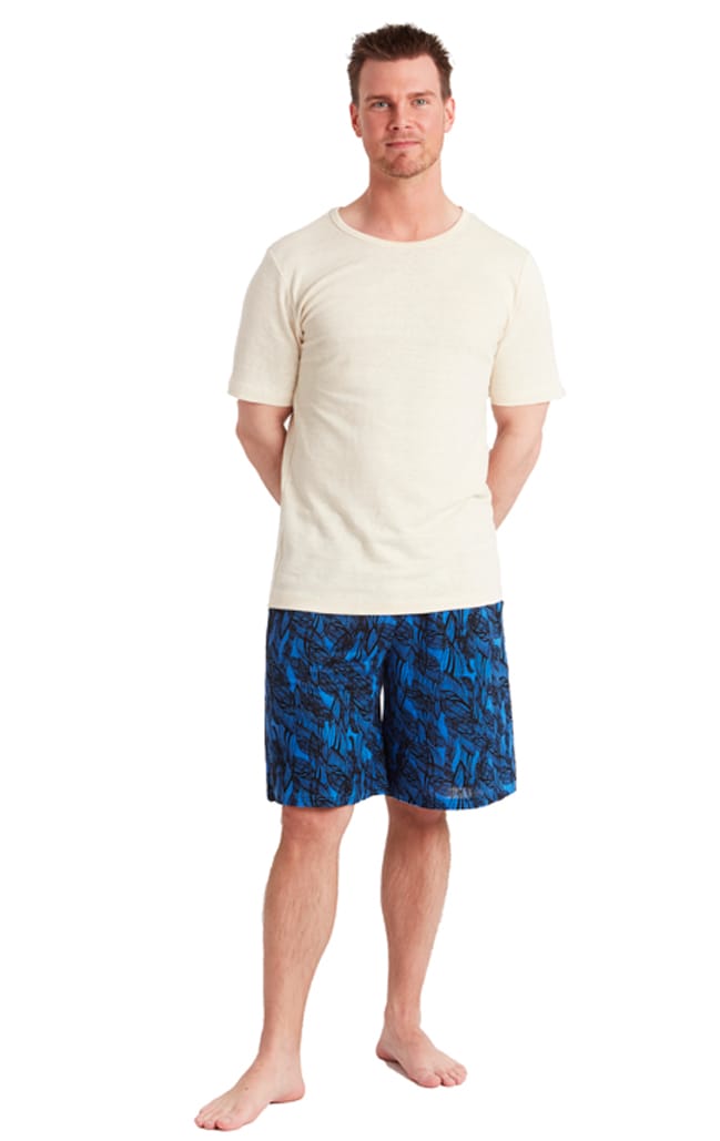Hemp Shorts With Pockets, Blue