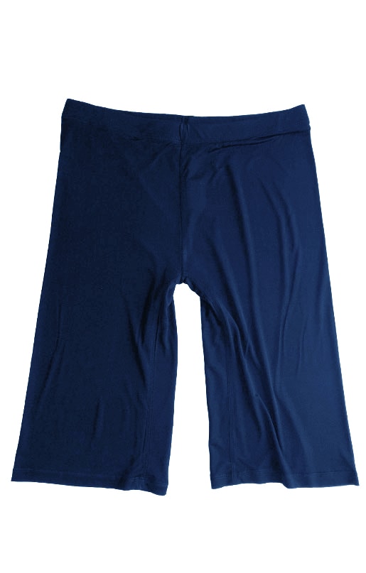 Silk Shorts, Navy Blue