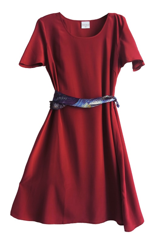 Silkdress burgundy