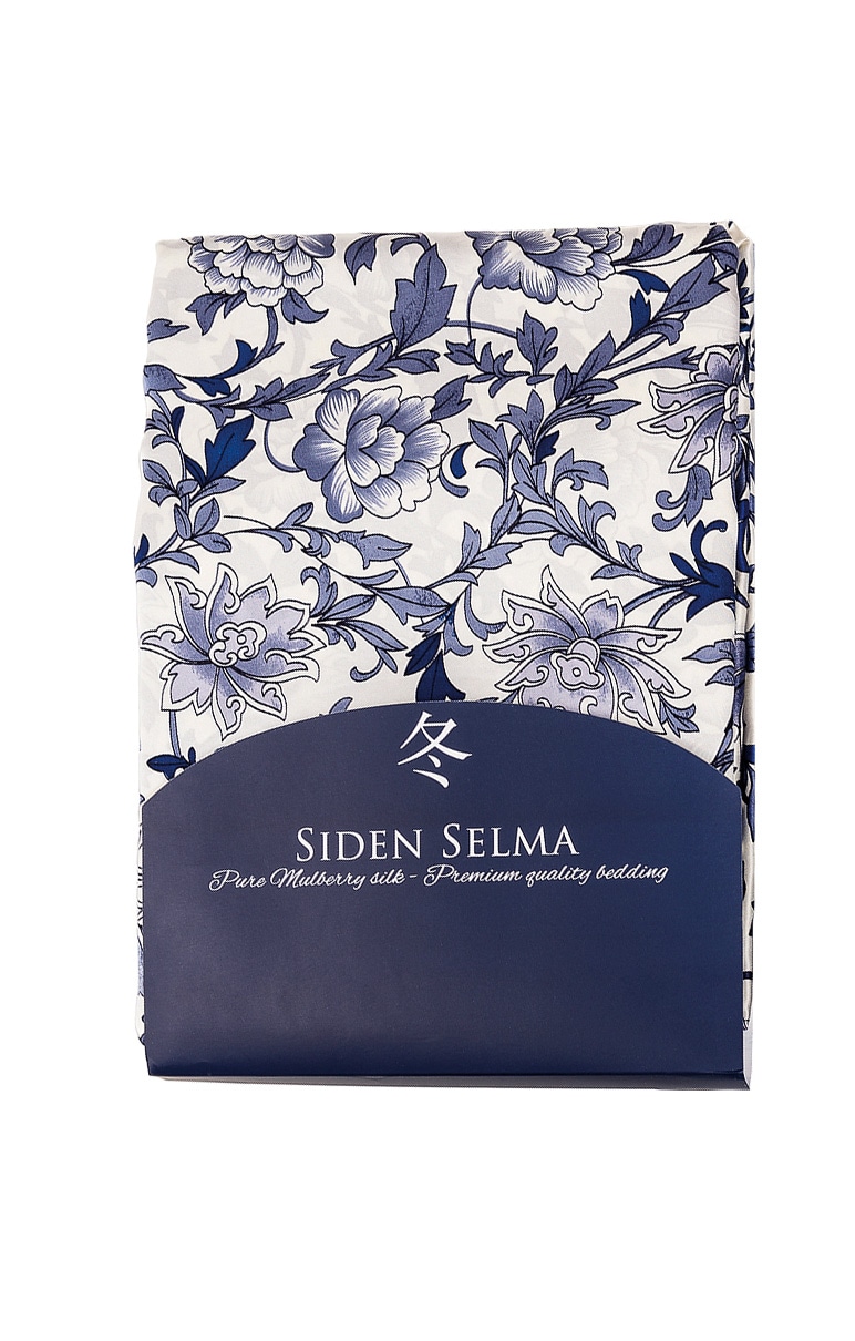Silk Duvet Cover Set Blue Pattern