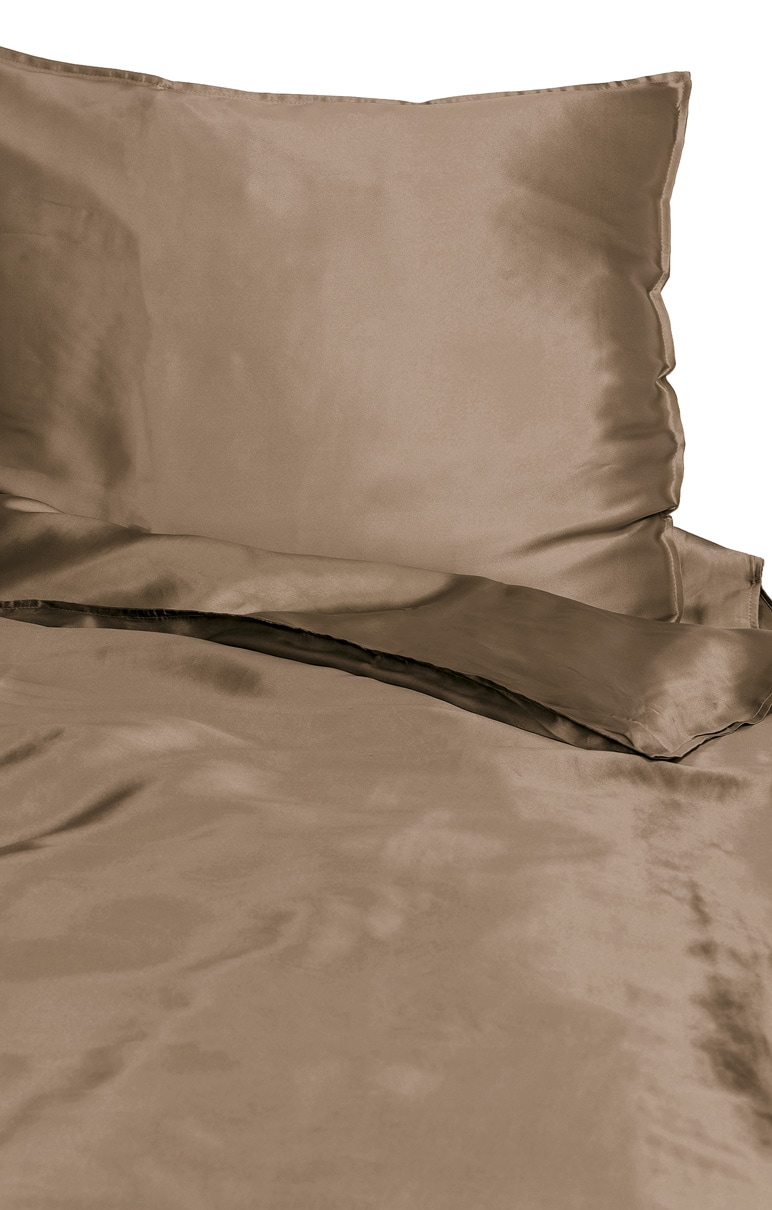 Silk Satin Duvet Cover Set, Nougat